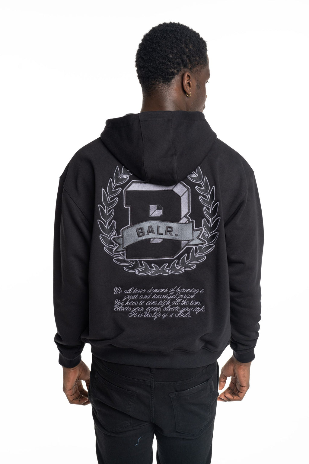 BALR Men's GOTL Crest Box Hoodie | B1261.1155-Jet Black