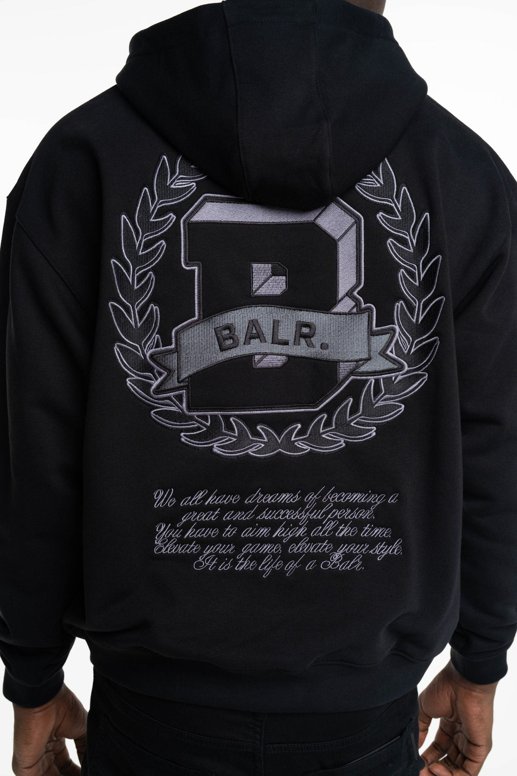 BALR Men's GOTL Crest Box Hoodie | B1261.1155-Jet Black