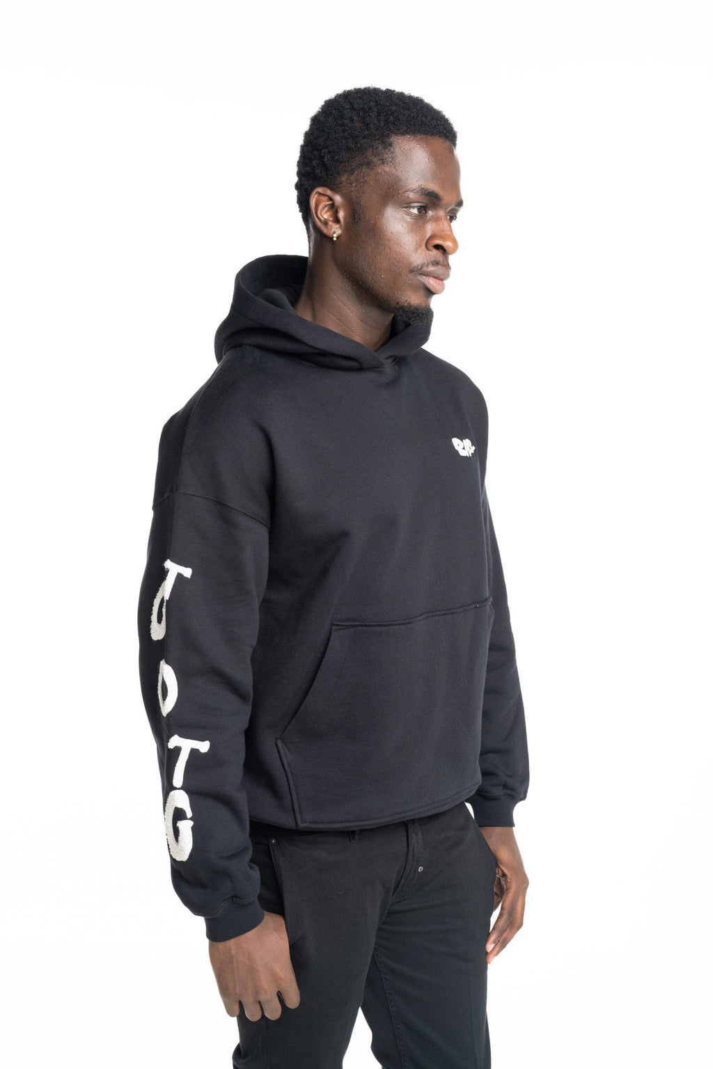 BALR Men's Game of The God's Graffiti Box Fit Hoodie | B1261.1131-Jet Black