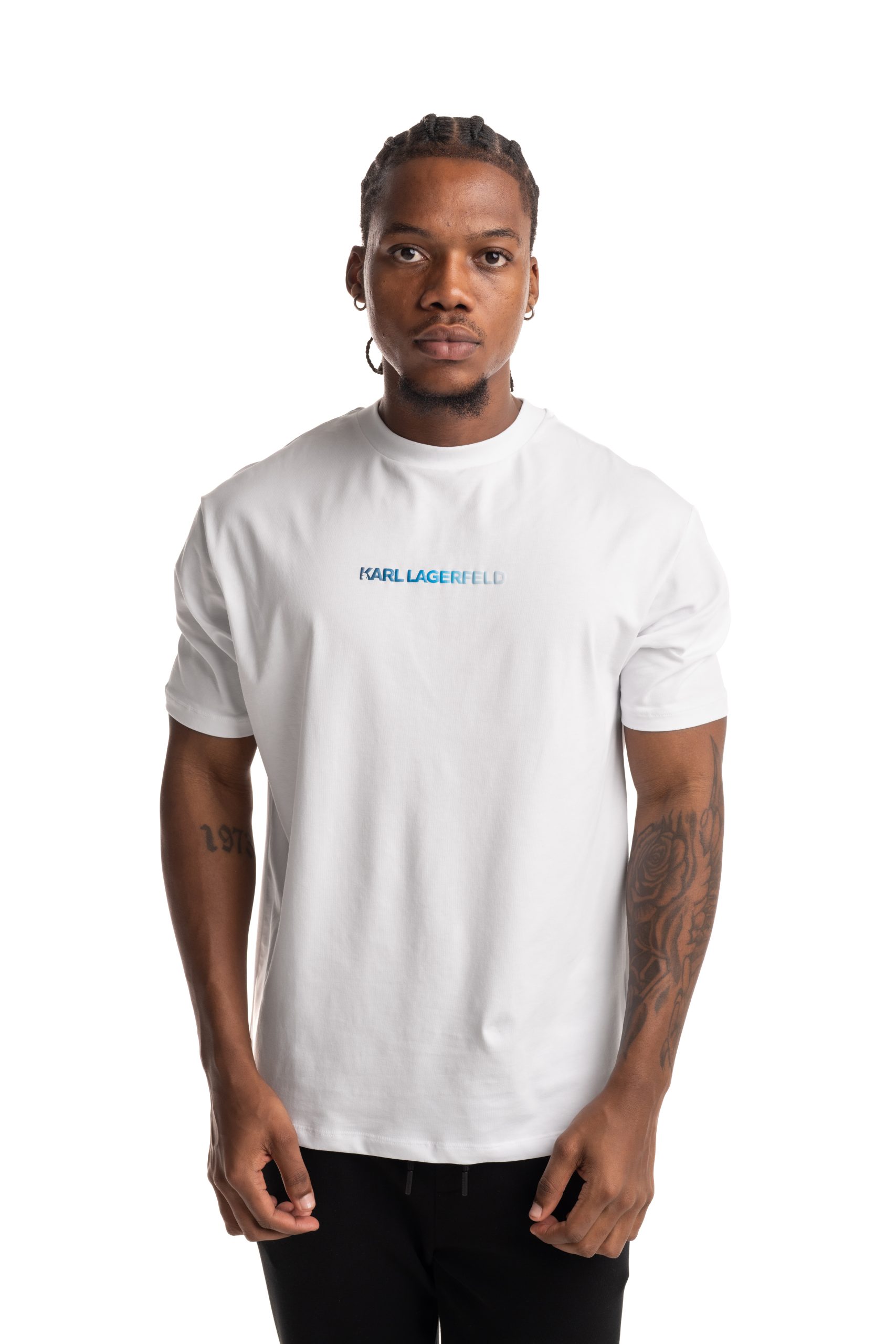 Karl Lagerfeld Mens Crewneck T Shirt White | 755150562235-10