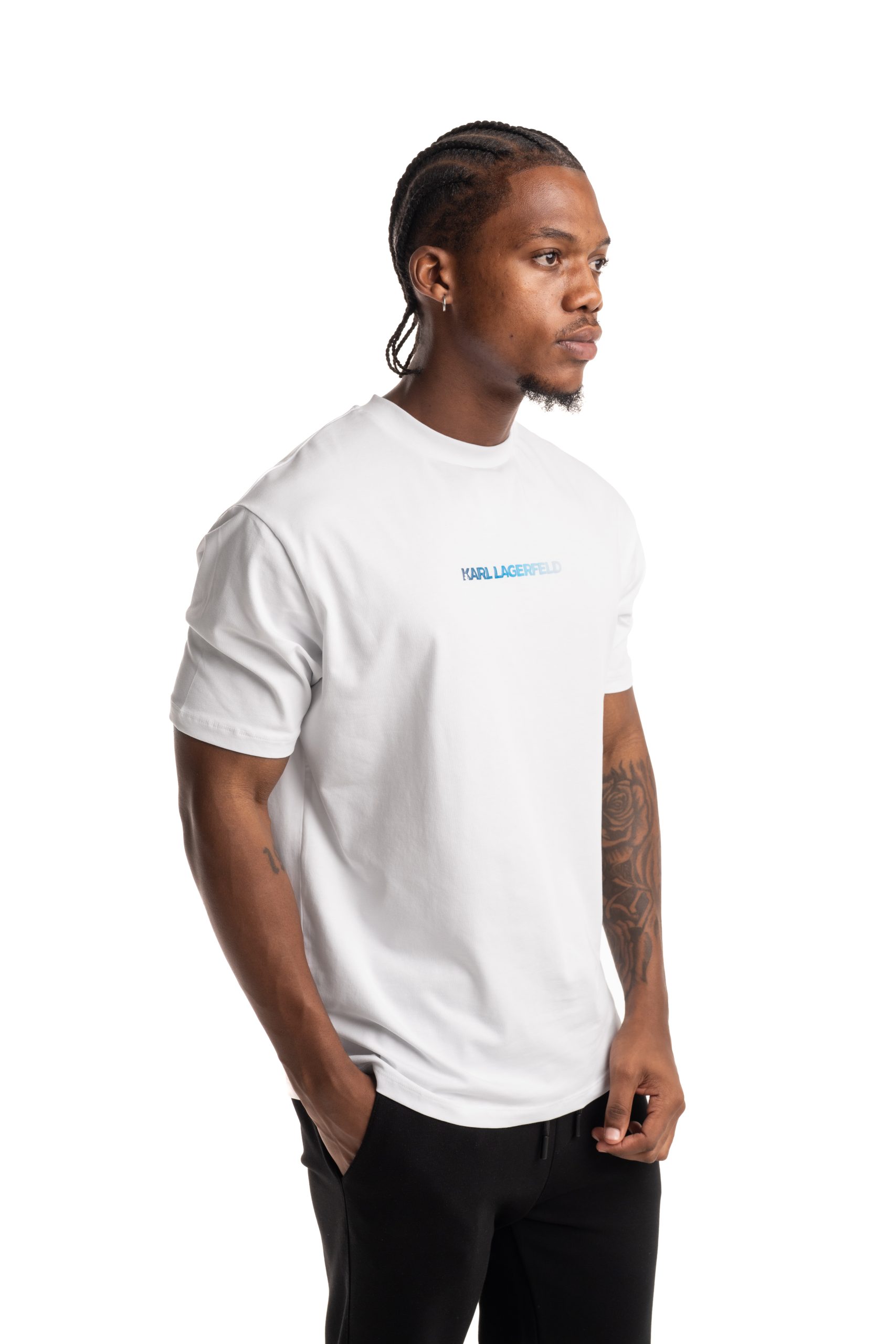 Karl Lagerfeld Mens Crewneck T Shirt White | 755150562235-10