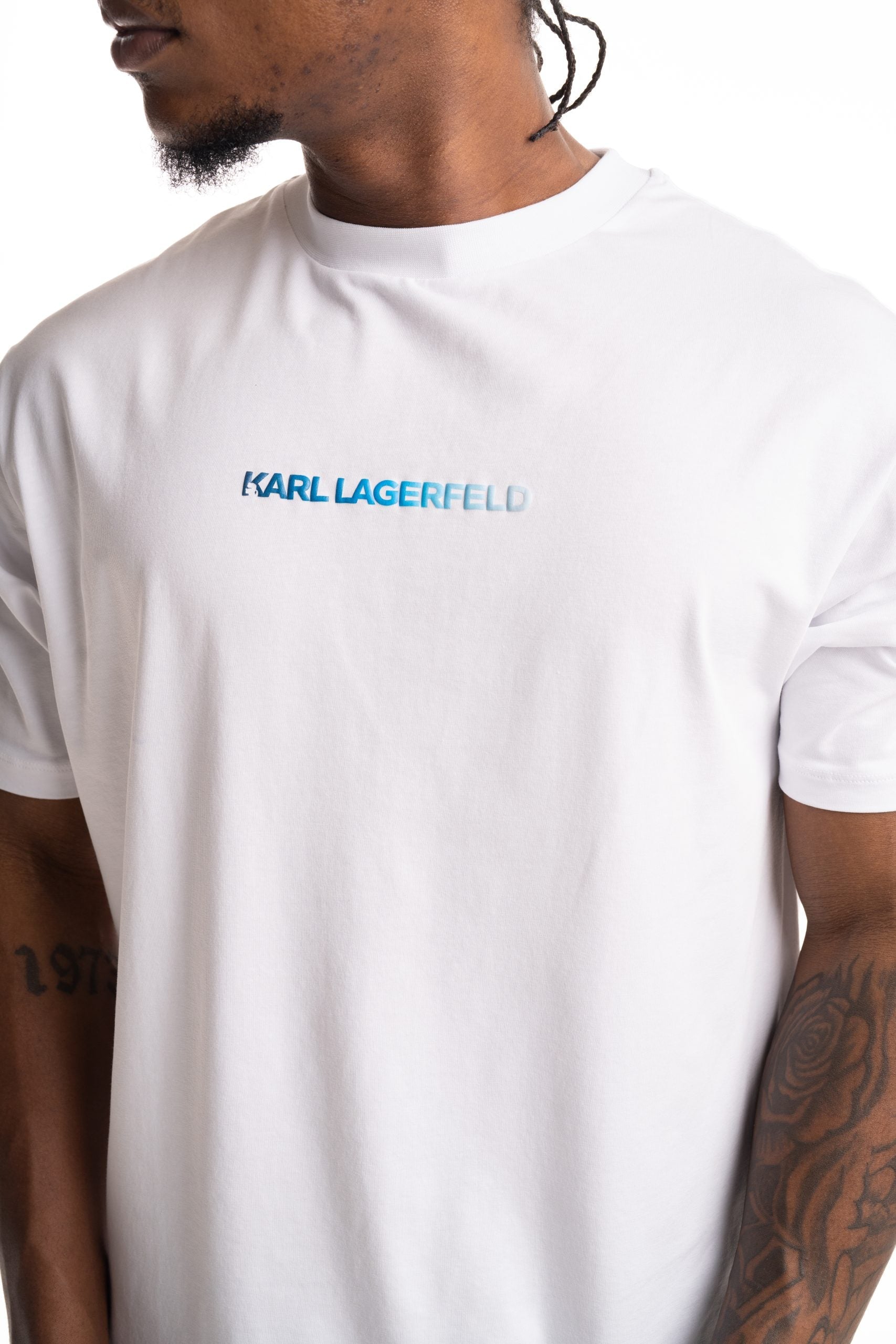 Karl Lagerfeld Mens Crewneck T Shirt White | 755150562235-10