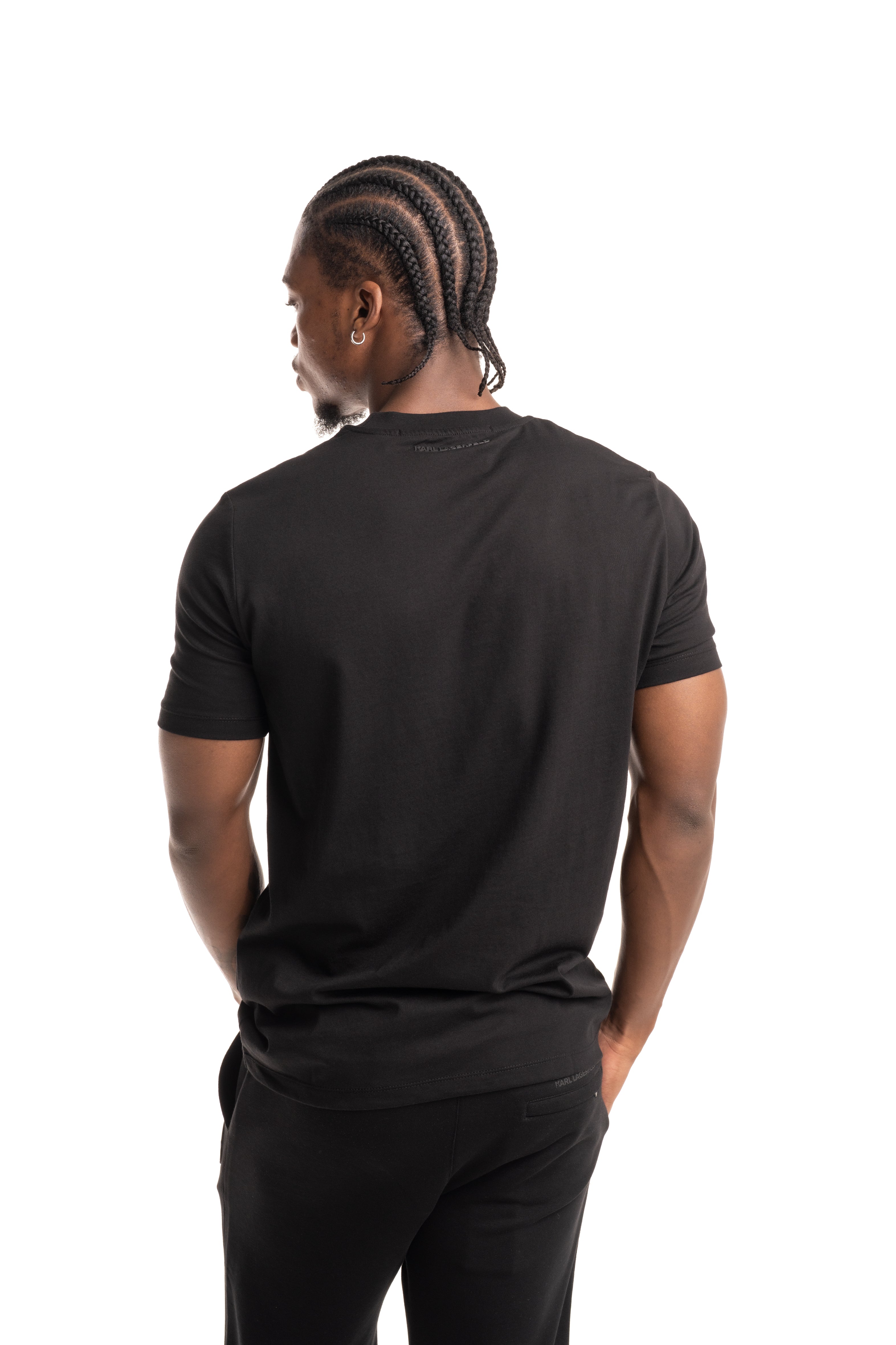 (Core) Karl Lagerfeld Men's T Shirt Crewneck Black | 755710500224-990