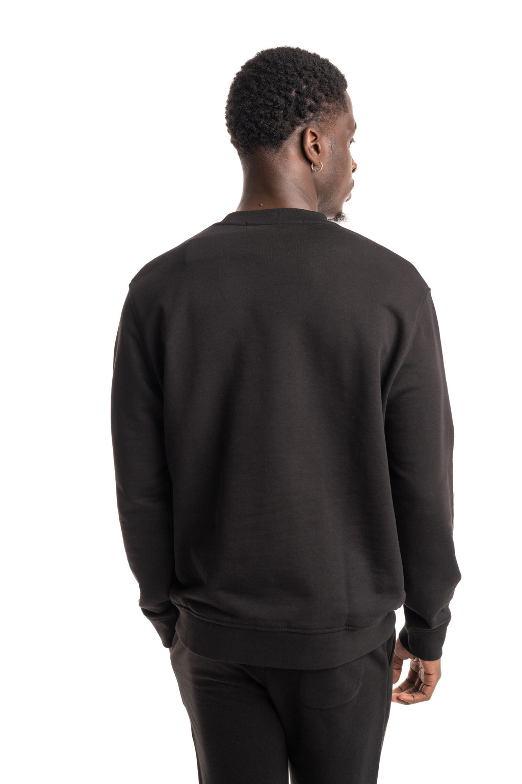 (Core) Karl Lagerfeld Mens Crewneck Sweater Black | 705780500917-990