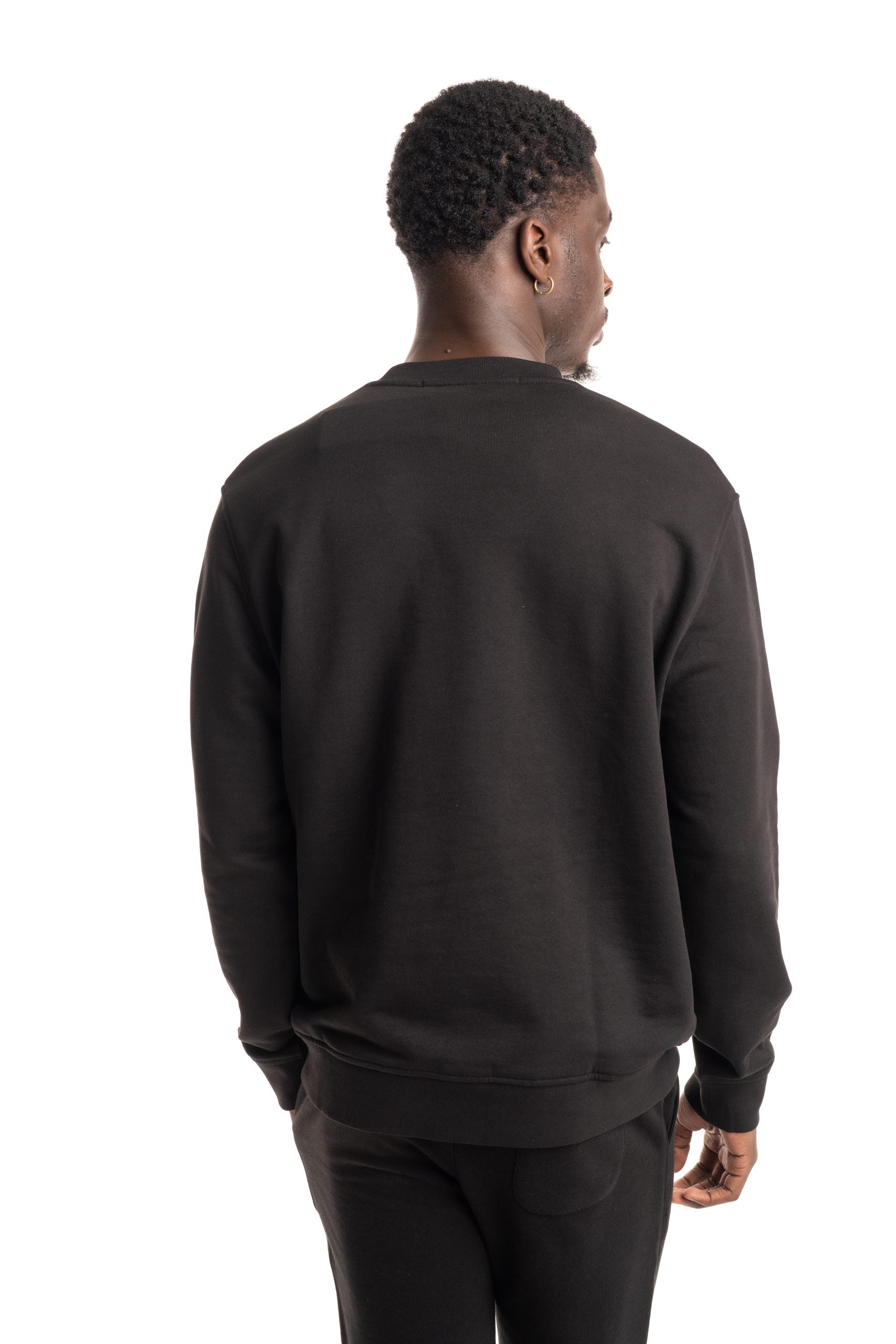 (Core) Karl Lagerfeld Mens Crewneck Sweater Black | 705780500917-990