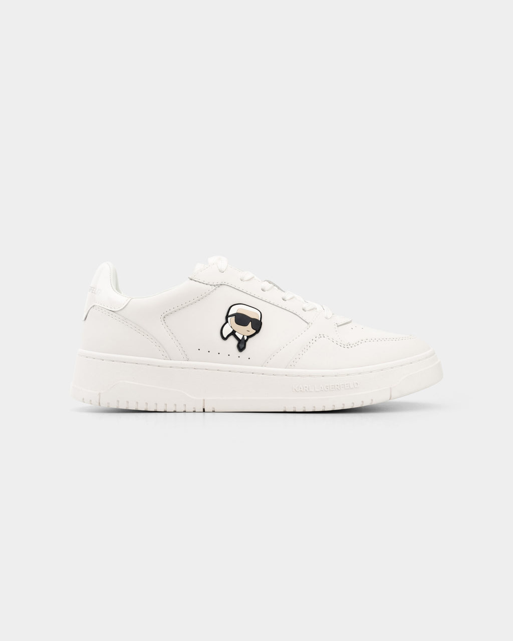 (Core) Karl Lagerfeld Men's Krew NFT Coated Lo Lace White Lthr | KL95325R-011