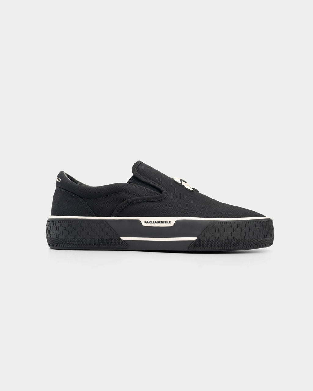 (Core) Karl Lagerfeld Men's Kampus Max NFT Slip On Black Canvas Mono | KL95004A-90X
