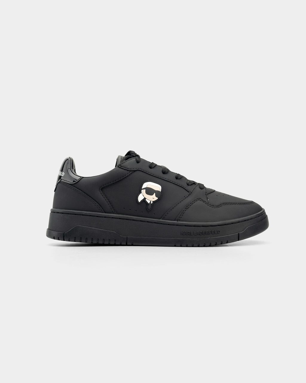 (Core) Karl Lagerfeld Men's Krew NFT Coated Lo Lace Black Lthr/ Mono | KL95325R-00X