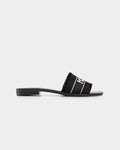 Karl Lagerfeld Ladies Skoot II Border Slide Black Canvas KL80411 900