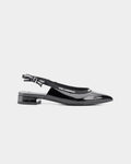 Karl  Lagerfeld Ladies Kerrie Ribbon Slingback Black Patent Lthr | KL40159-1BP