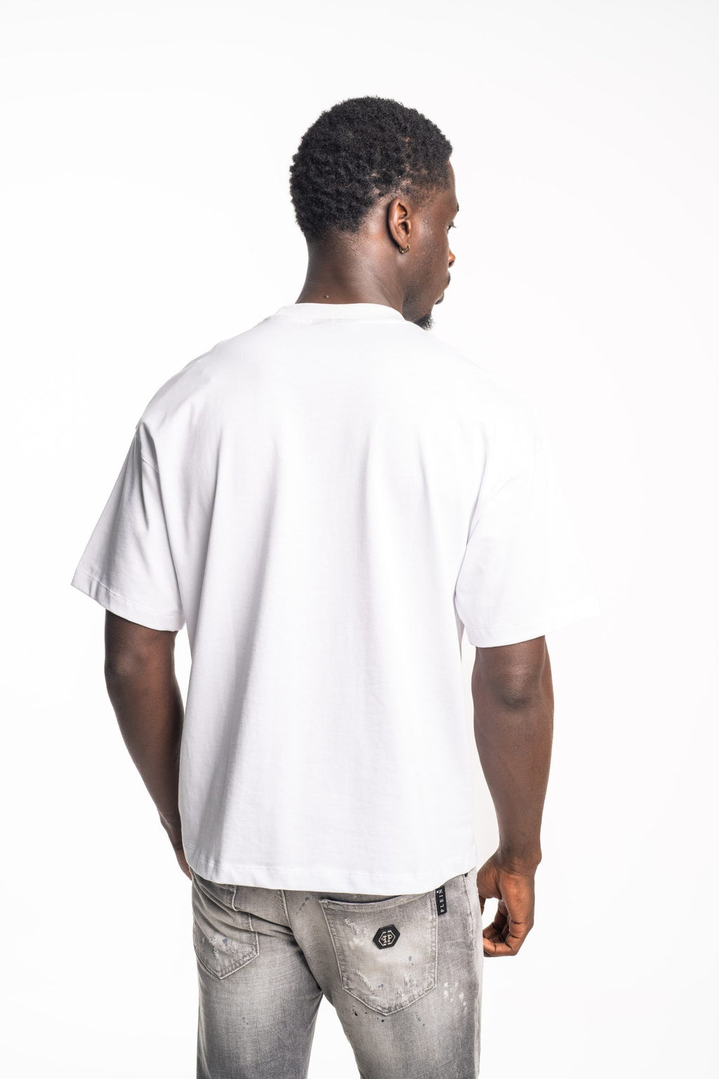 BALR Men's BALR X Hydraulics Metal Logo Box T Shirt | B1112.1396-Bright White