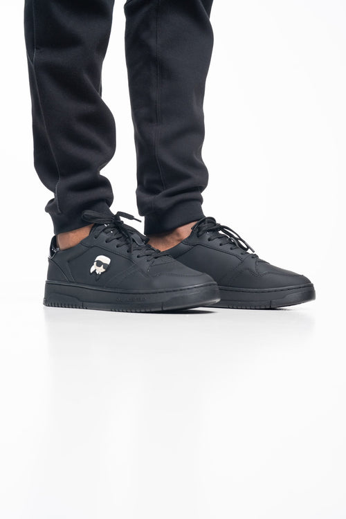 (Core) Karl Lagerfeld Men's Krew NFT Coated Lo Lace Black Lthr/ Mono | KL95325R-00X