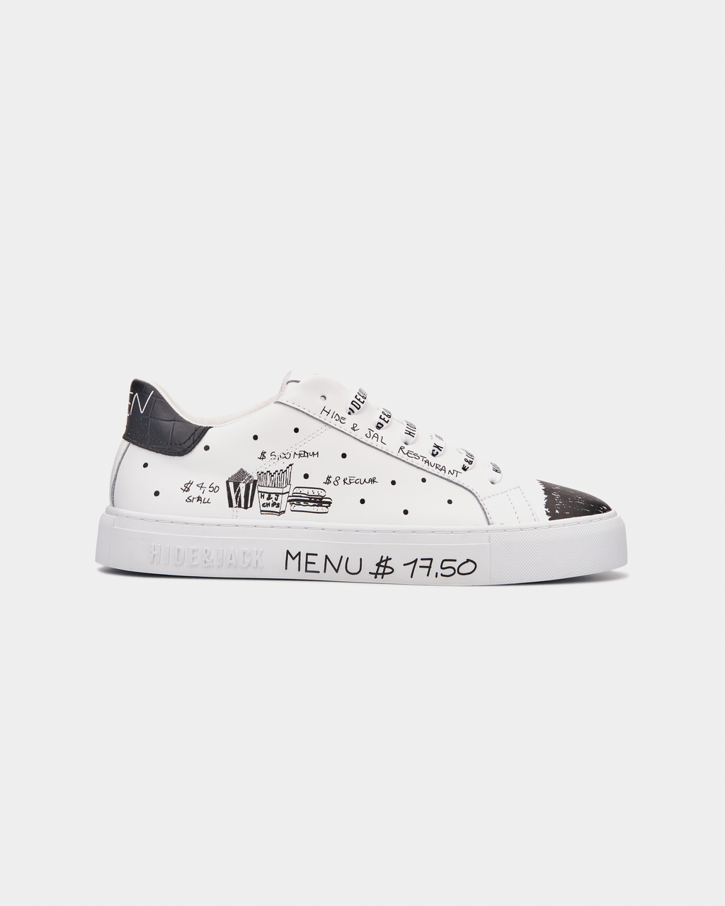 (Core) Hide & Jack Men's Essence Serigrafia Low Top Sneaker Cinema Edition White