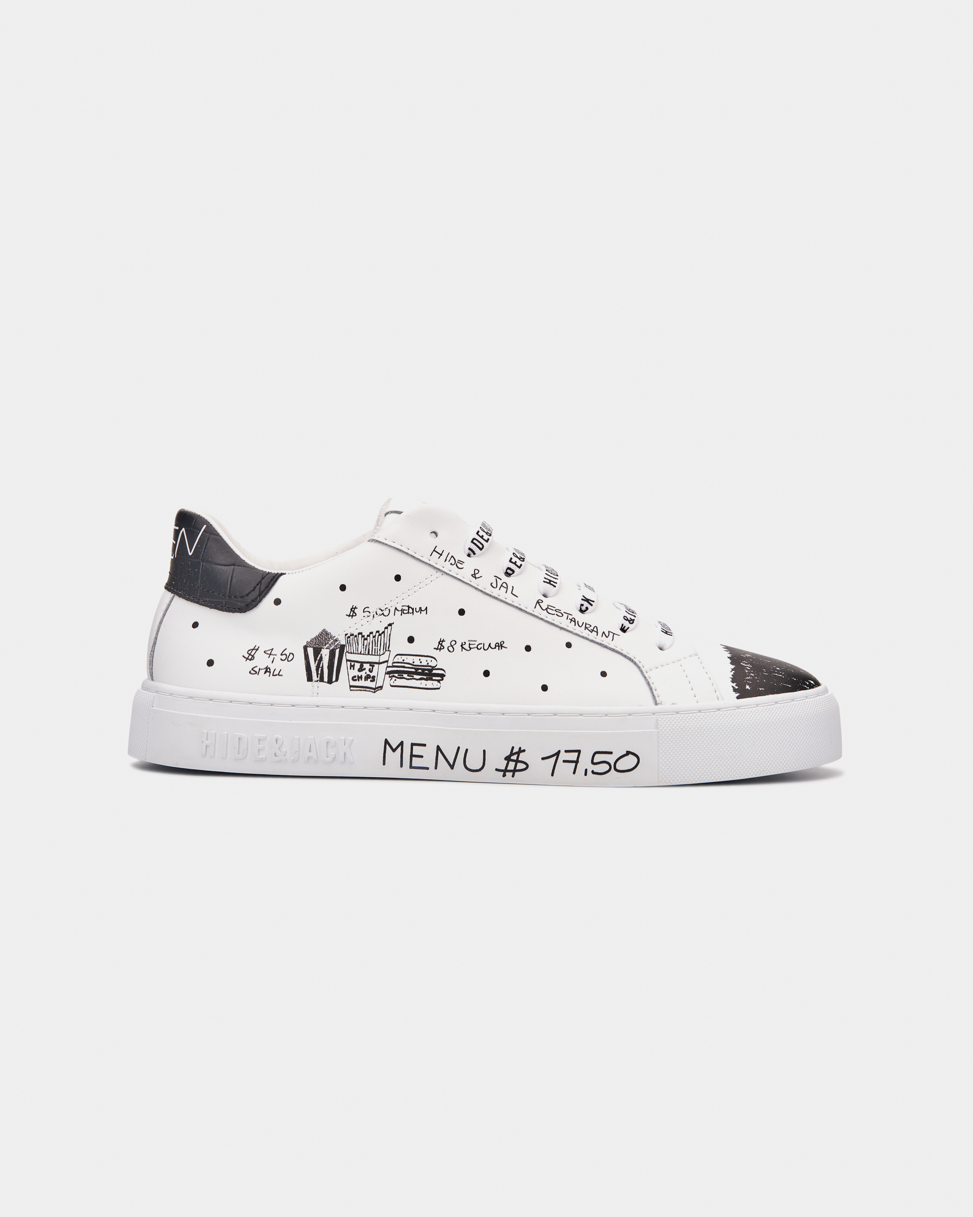 (Core) Hide & Jack Men's Essence Serigrafia Low Top Sneaker Cinema Edition White
