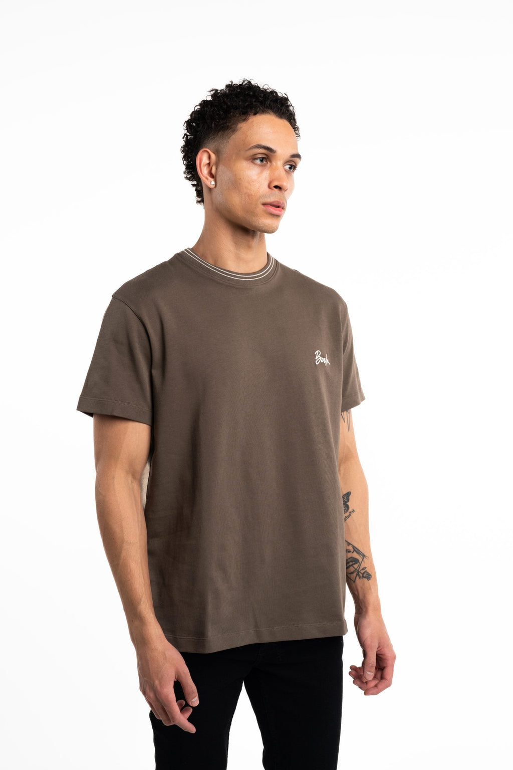 BALR Men's Tape Script T Shirt |B1112.1360-Tarmac Grey