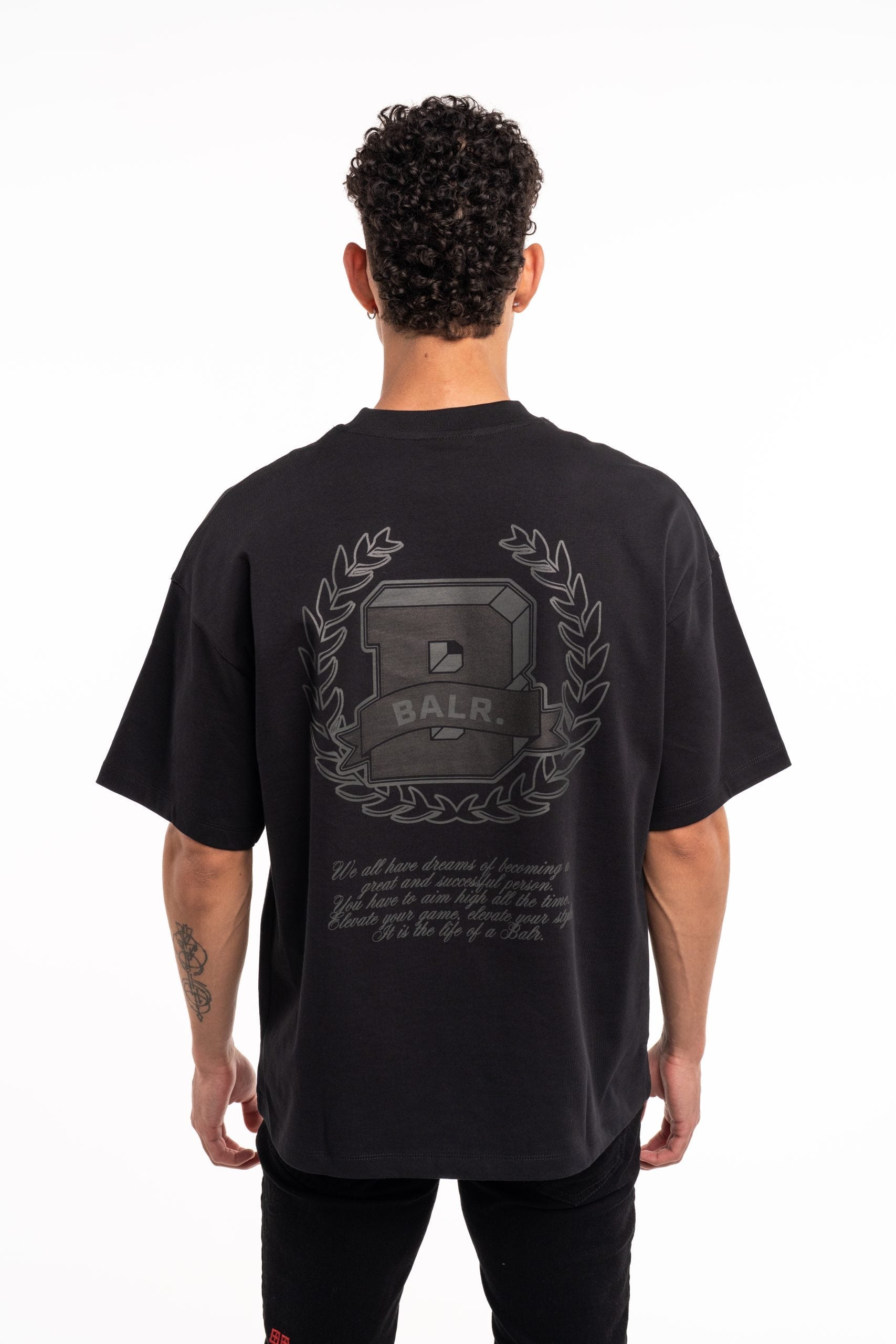 BALR Men's GOTL Crest Box T Shirt | B1112.1344-Jet Black