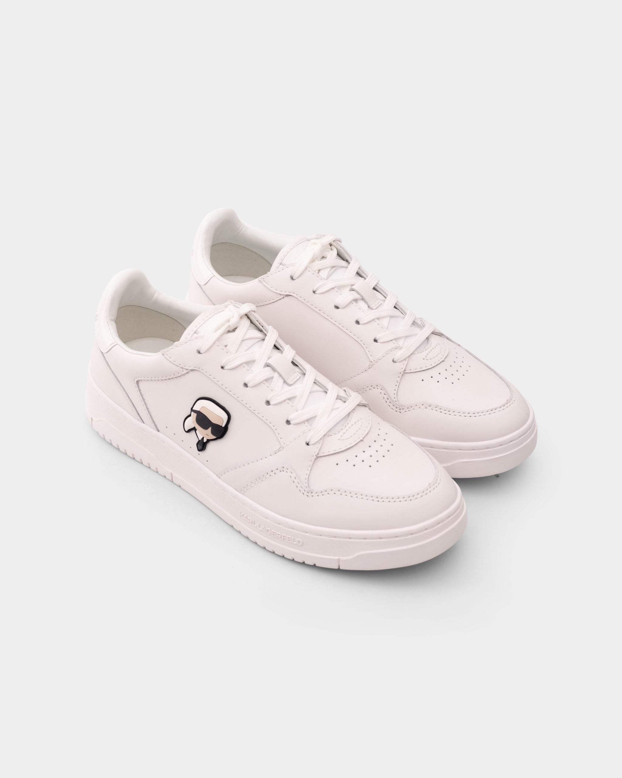 (Core) Karl Lagerfeld Men's Krew NFT Coated Lo Lace White Lthr | KL95325R-011