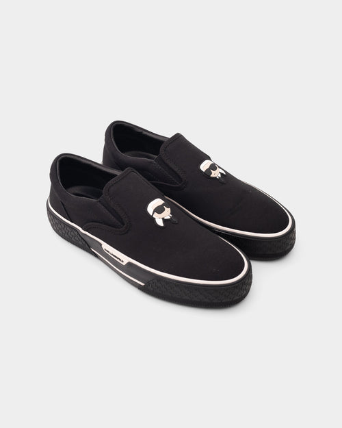 (Core) Karl Lagerfeld Men's Kampus Max NFT Slip On Black Canvas Mono | KL95004A-90X