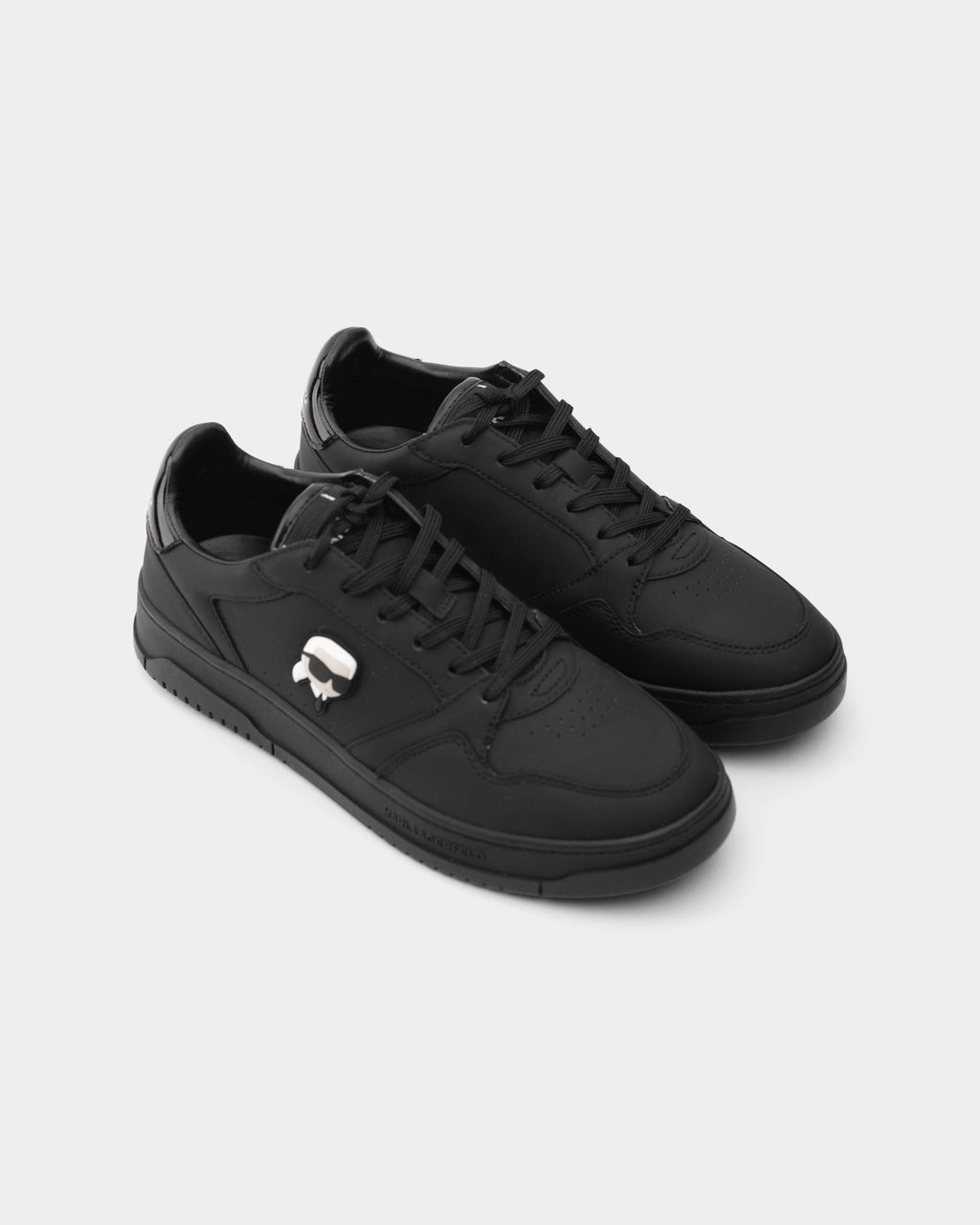 (Core) Karl Lagerfeld Men's Krew NFT Coated Lo Lace Black Lthr/ Mono | KL95325R-00X