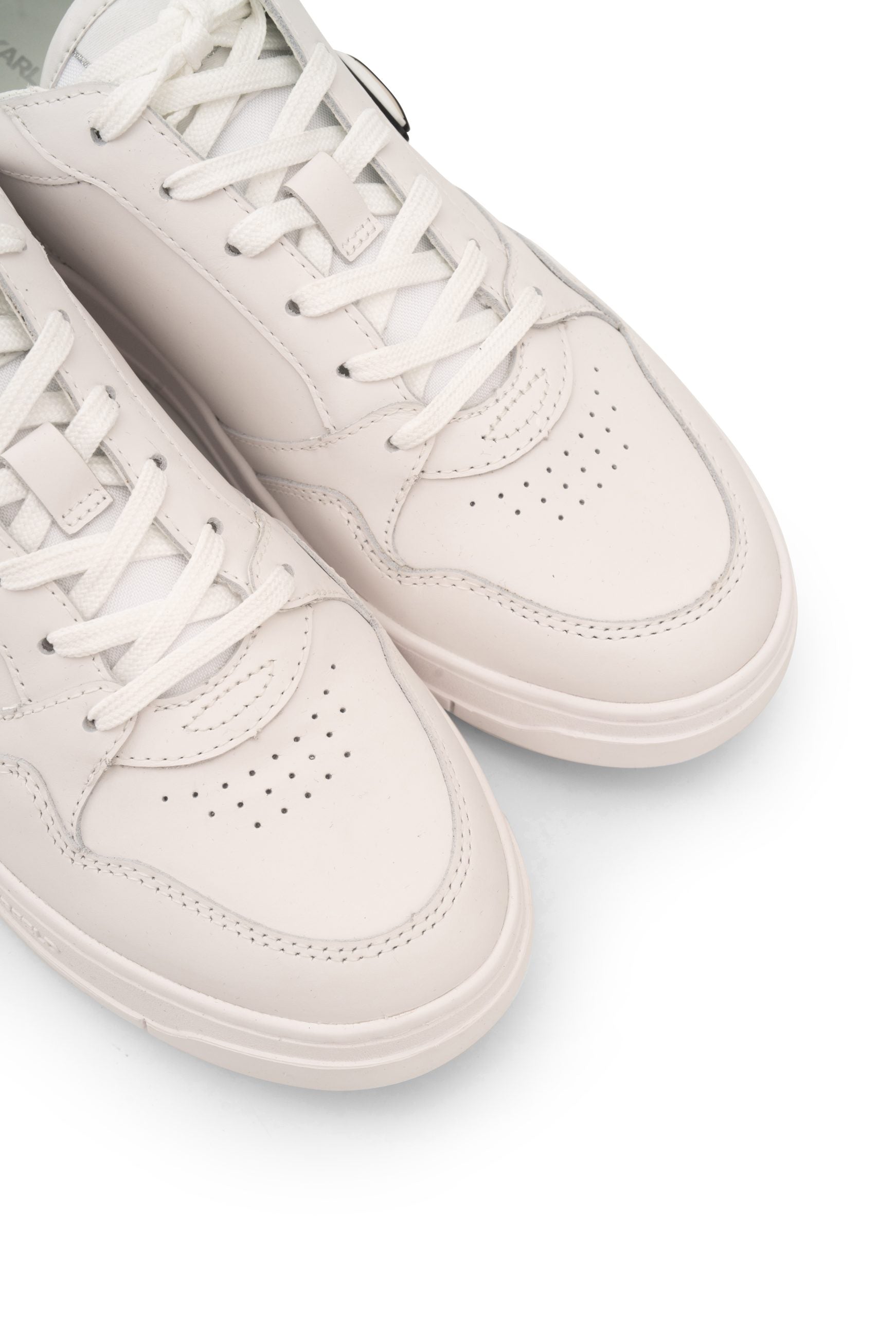 (Core) Karl Lagerfeld Men's Krew NFT Coated Lo Lace White Lthr | KL95325R-011
