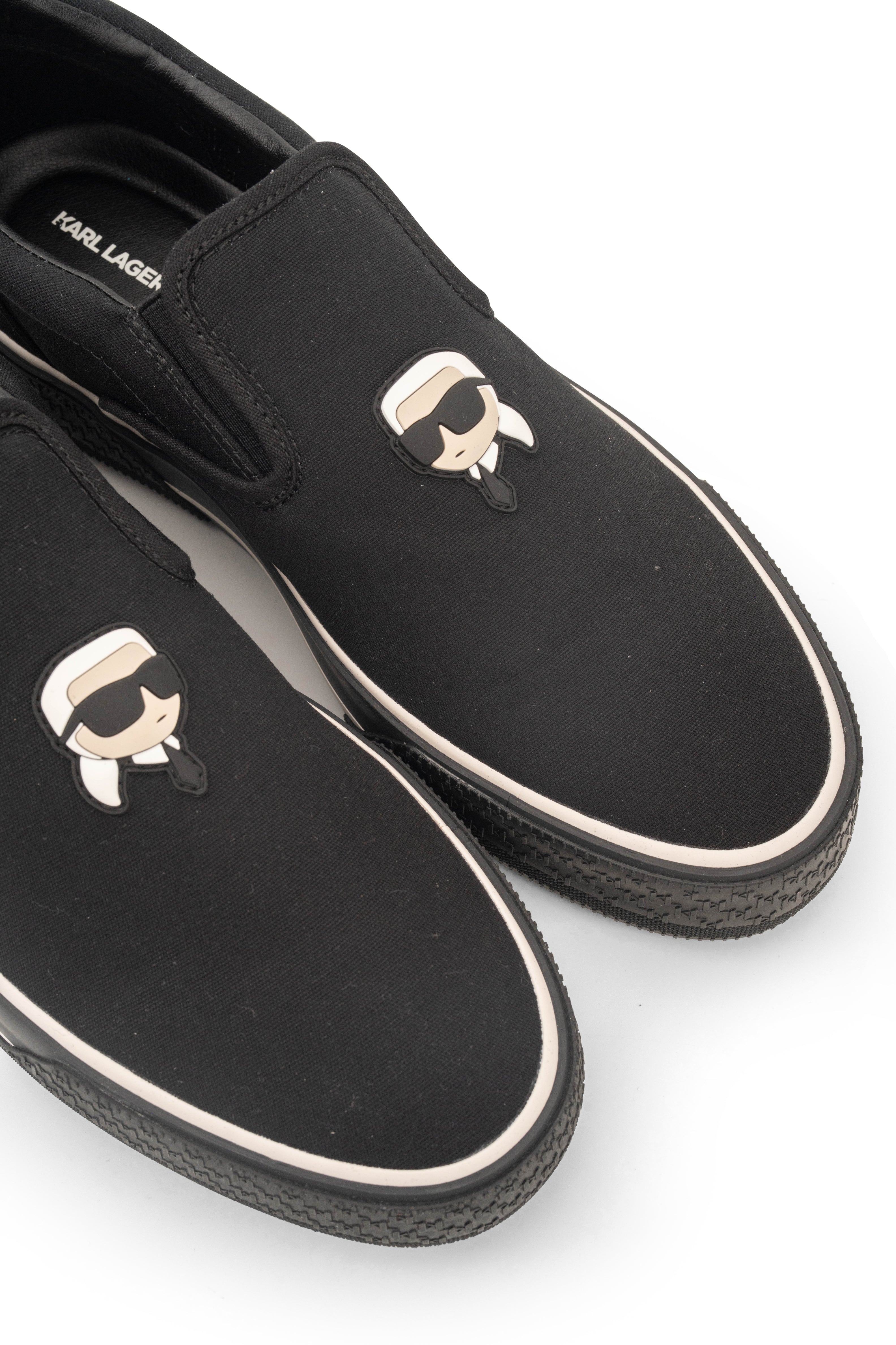 (Core) Karl Lagerfeld Men's Kampus Max NFT Slip On Black Canvas Mono | KL95004A-90X