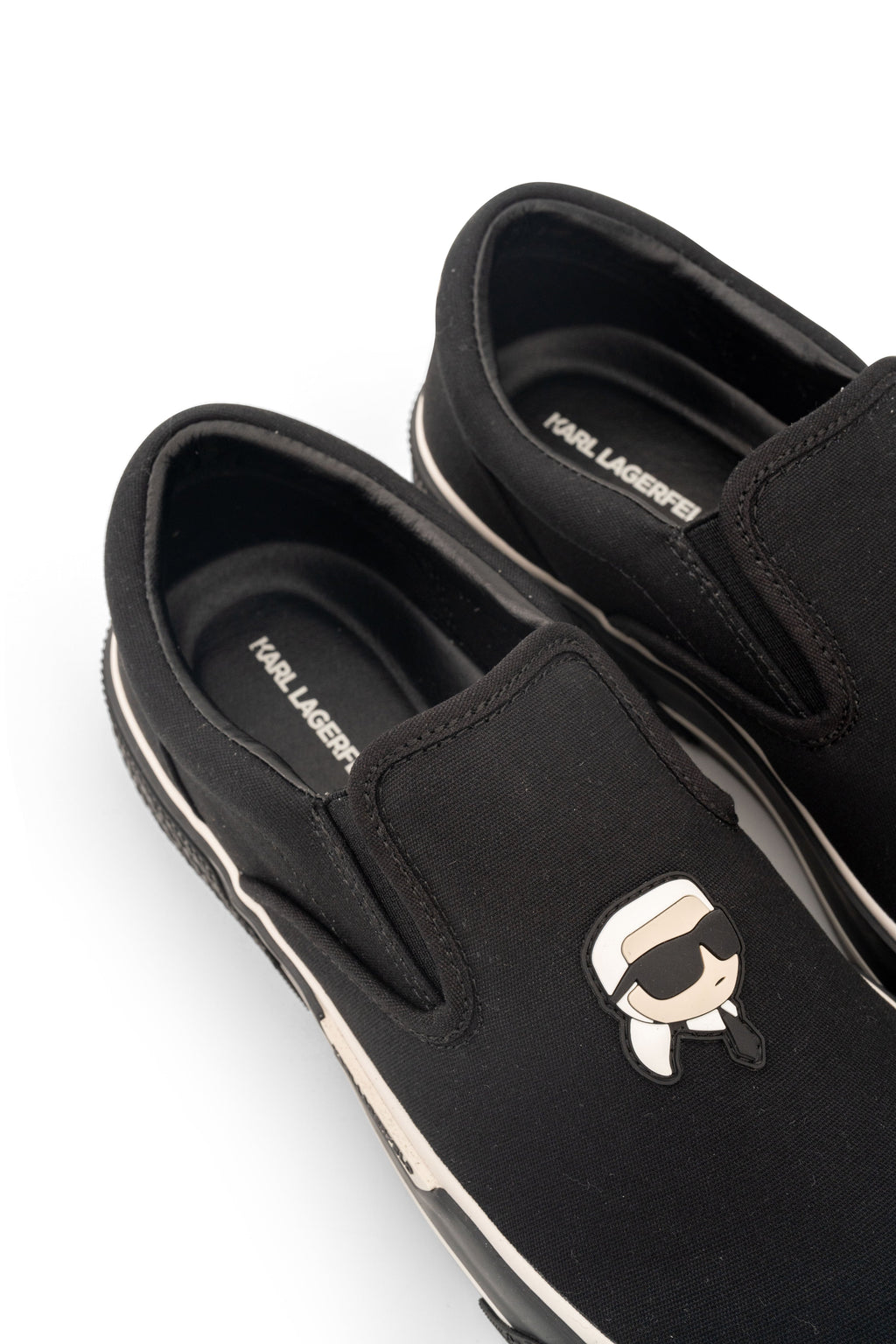 (Core) Karl Lagerfeld Men's Kampus Max NFT Slip On Black Canvas Mono | KL95004A-90X