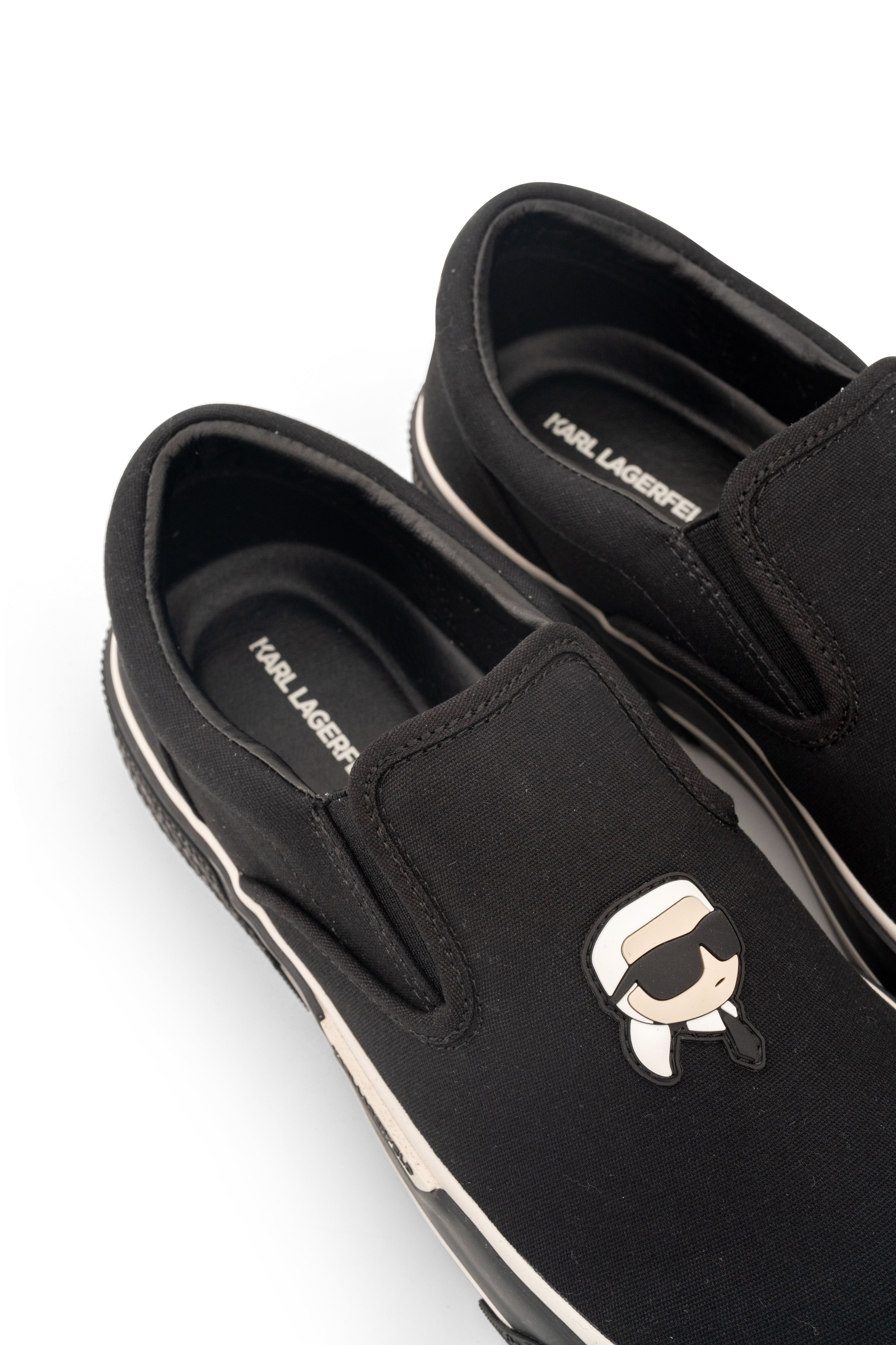 (Core) Karl Lagerfeld Men's Kampus Max NFT Slip On Black Canvas Mono | KL95004A-90X