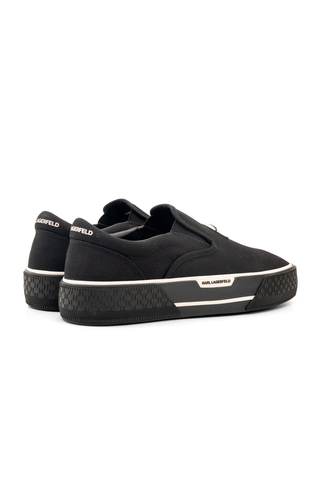 (Core) Karl Lagerfeld Men's Kampus Max NFT Slip On Black Canvas Mono | KL95004A-90X