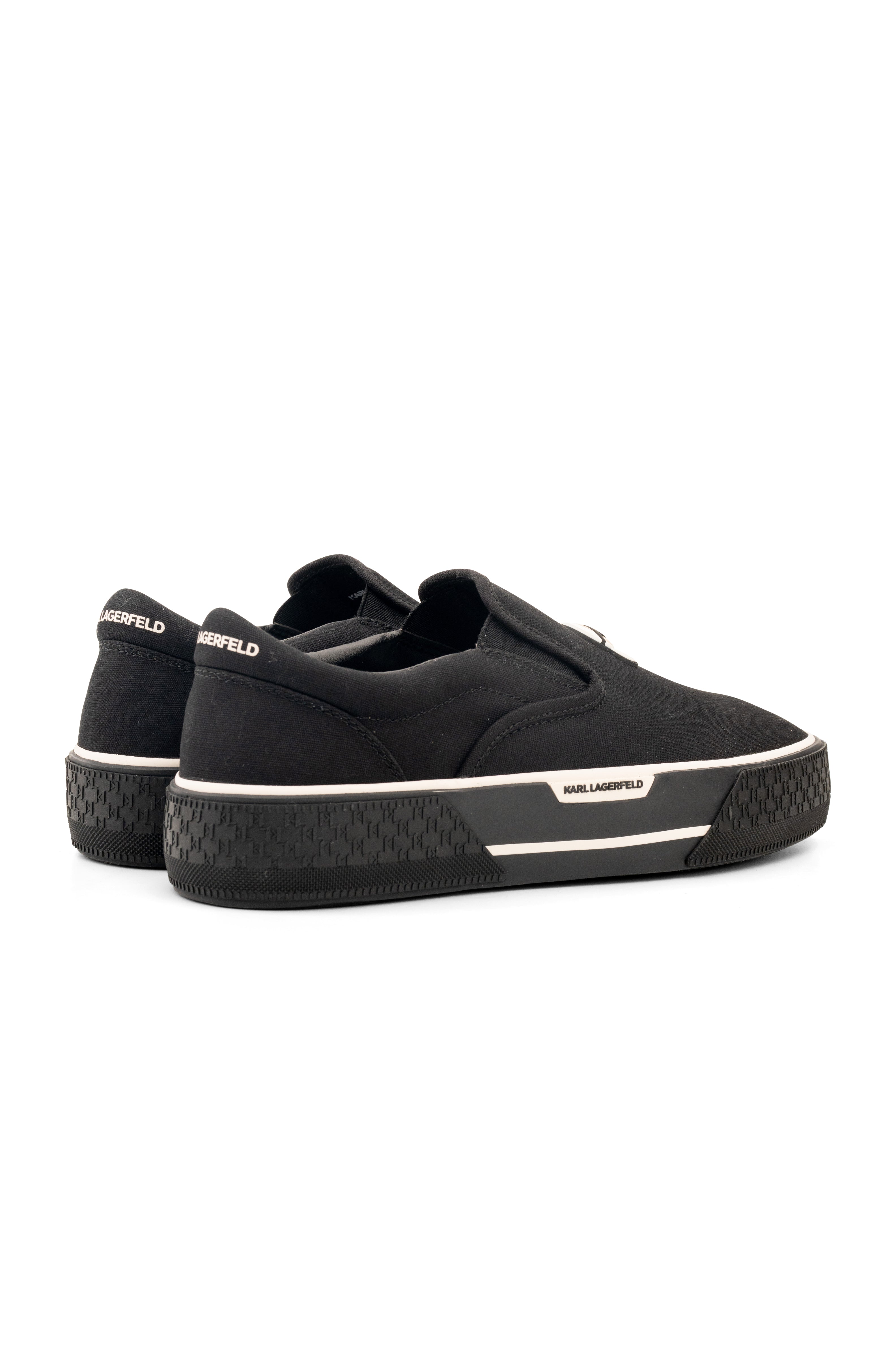 (Core) Karl Lagerfeld Men's Kampus Max NFT Slip On Black Canvas Mono | KL95004A-90X