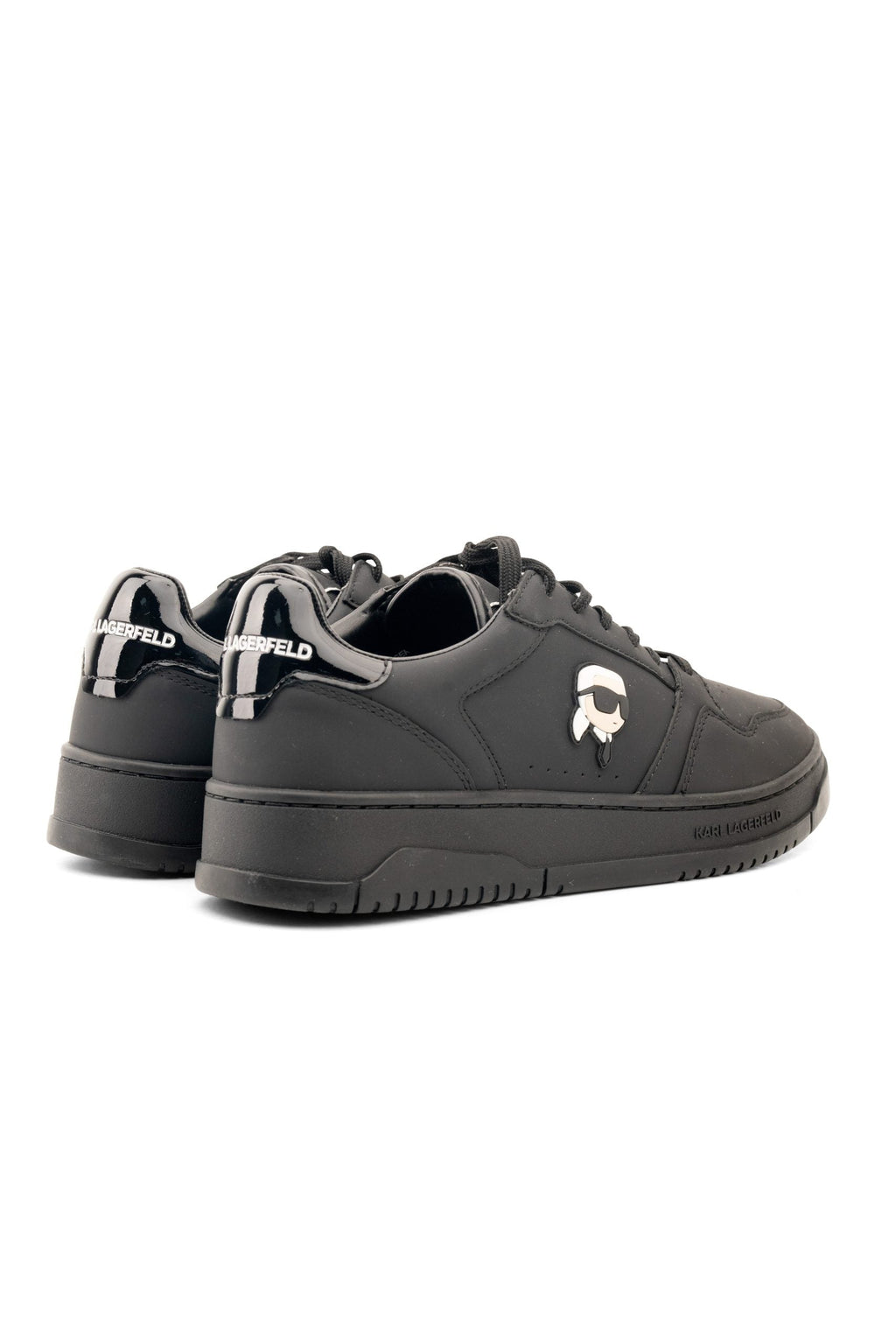 (Core) Karl Lagerfeld Men's Krew NFT Coated Lo Lace Black Lthr/ Mono | KL95325R-00X