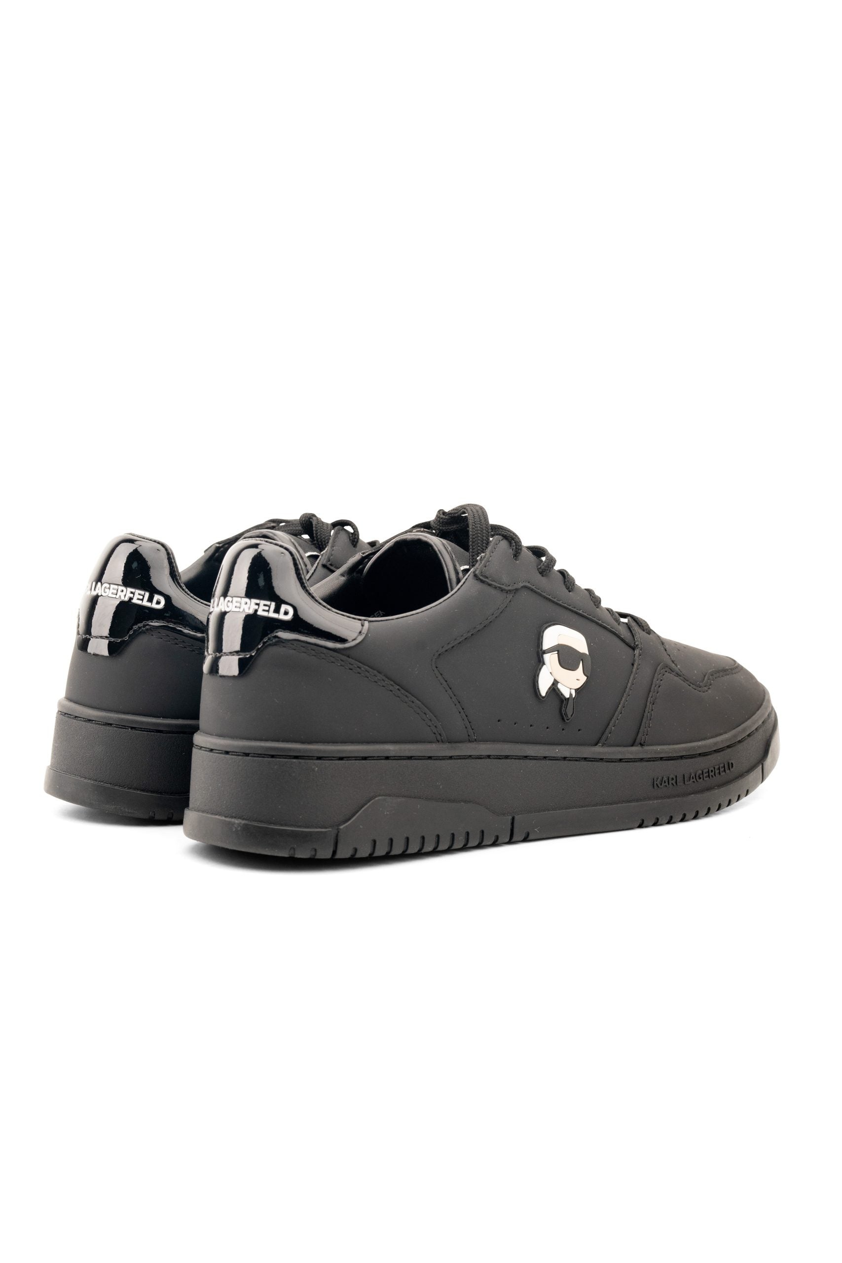 (Core) Karl Lagerfeld Men's Krew NFT Coated Lo Lace Black Lthr/ Mono | KL95325R-00X