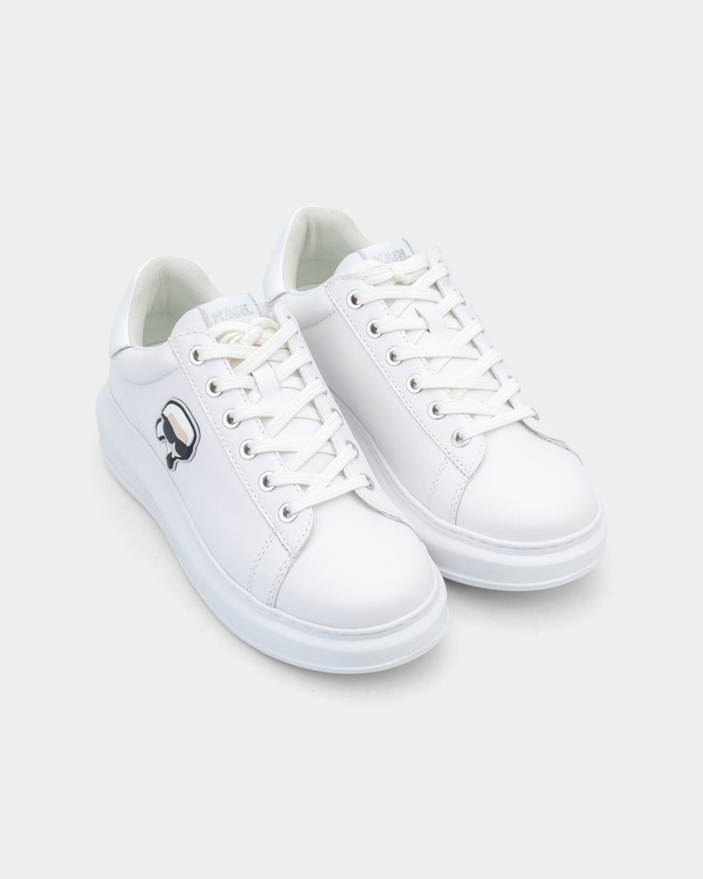 (Core) Karl Lagerfeld Ladies Kapri NFT Lo Lace White Lthr/ Mono KL62530N 01W