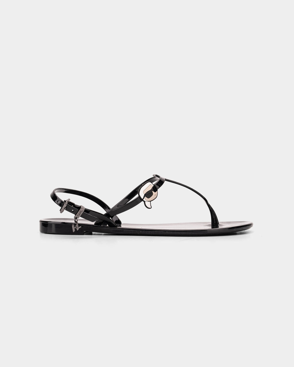 Karl Lagerfeld Ladies Jelly NFT Sling Black Rubber KL80002N V00