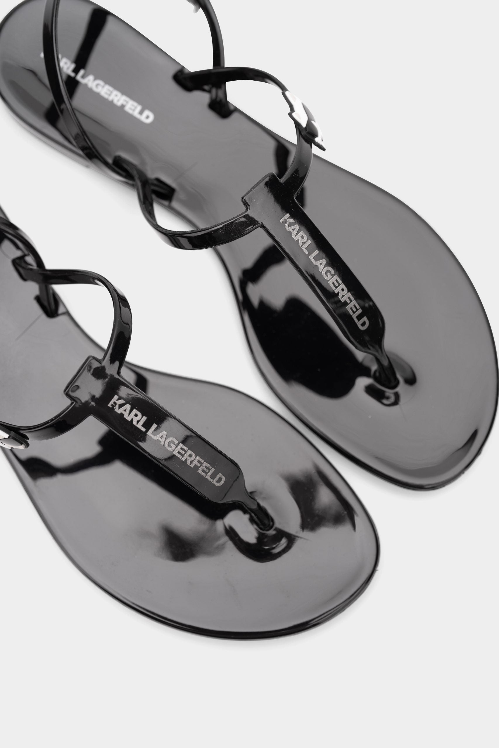 Karl Lagerfeld Ladies Jelly NFT Sling Black Rubber KL80002N V00