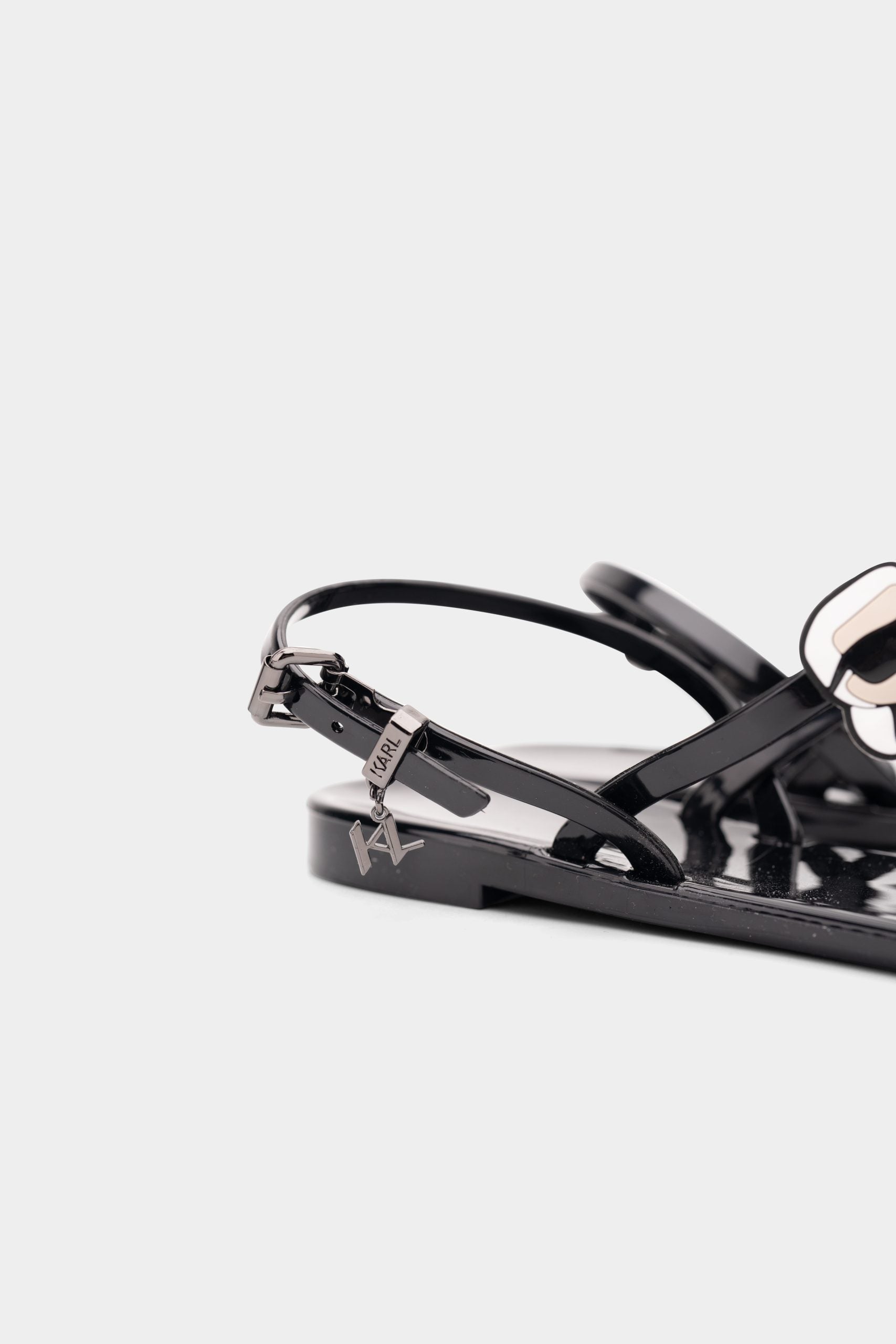 Karl Lagerfeld Ladies Jelly NFT Sling Black Rubber KL80002N V00