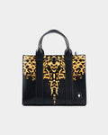 County of Milan Medium Tote Bag Black/Leopard Wings | COMAS260446