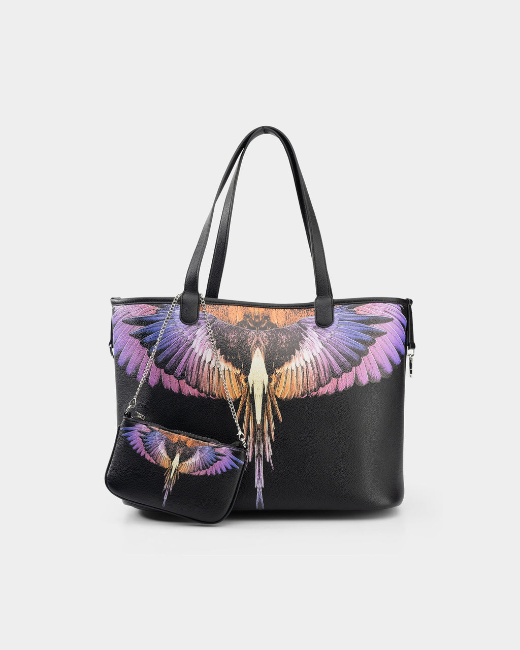 County of Milan Shopping Bag Black/Orange Wings | COMAS260454