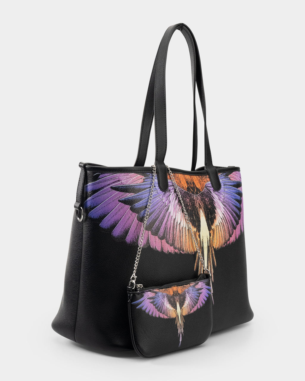 County of Milan Shopping Bag Black/Orange Wings | COMAS260454