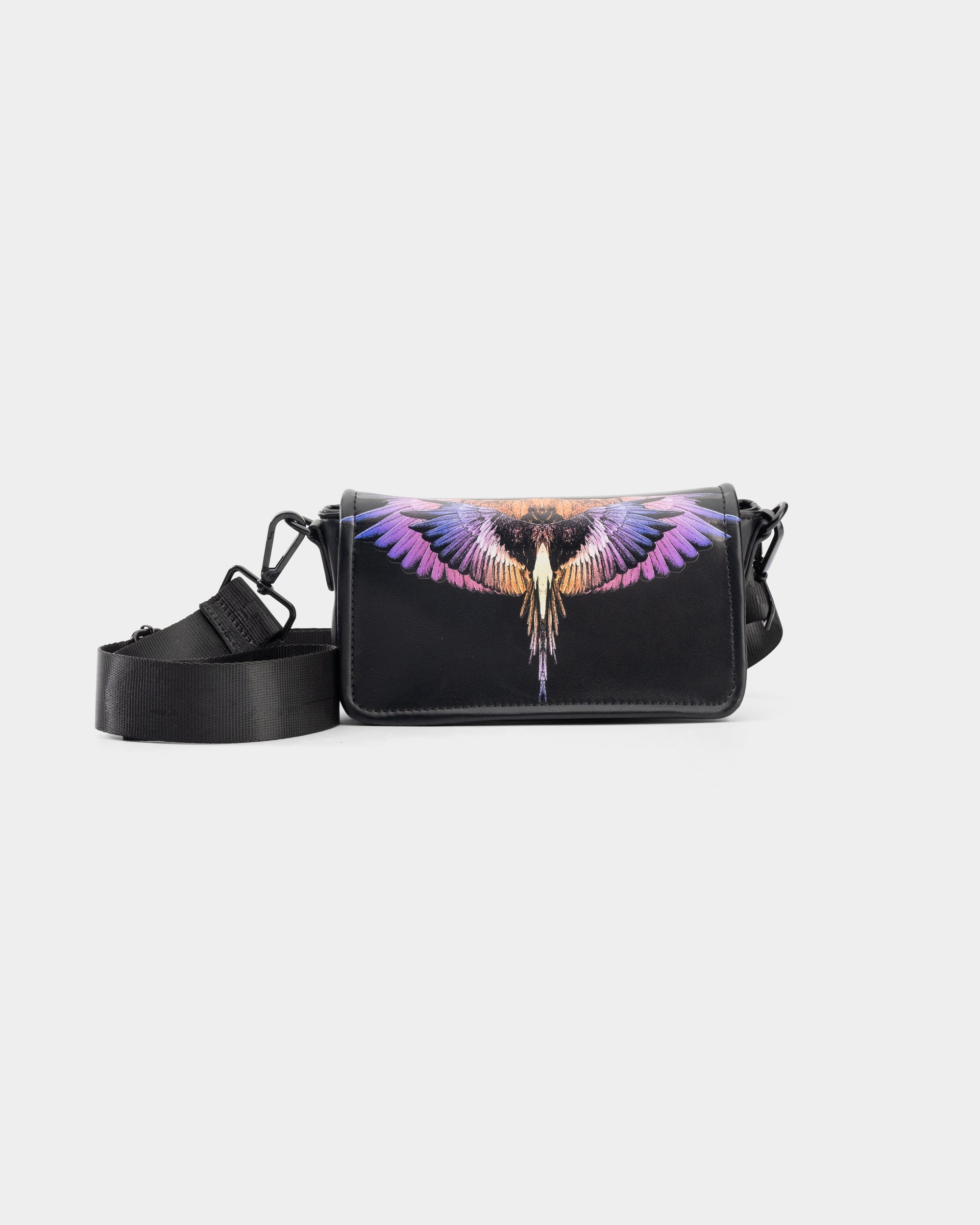 County of Milan Mini Bag w/Strap Black/Orange Wings | COMAS260415