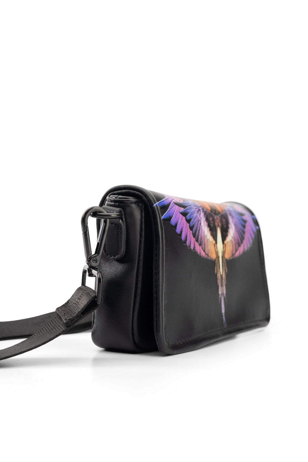 County of Milan Mini Bag w/Strap Black/Orange Wings | COMAS260415