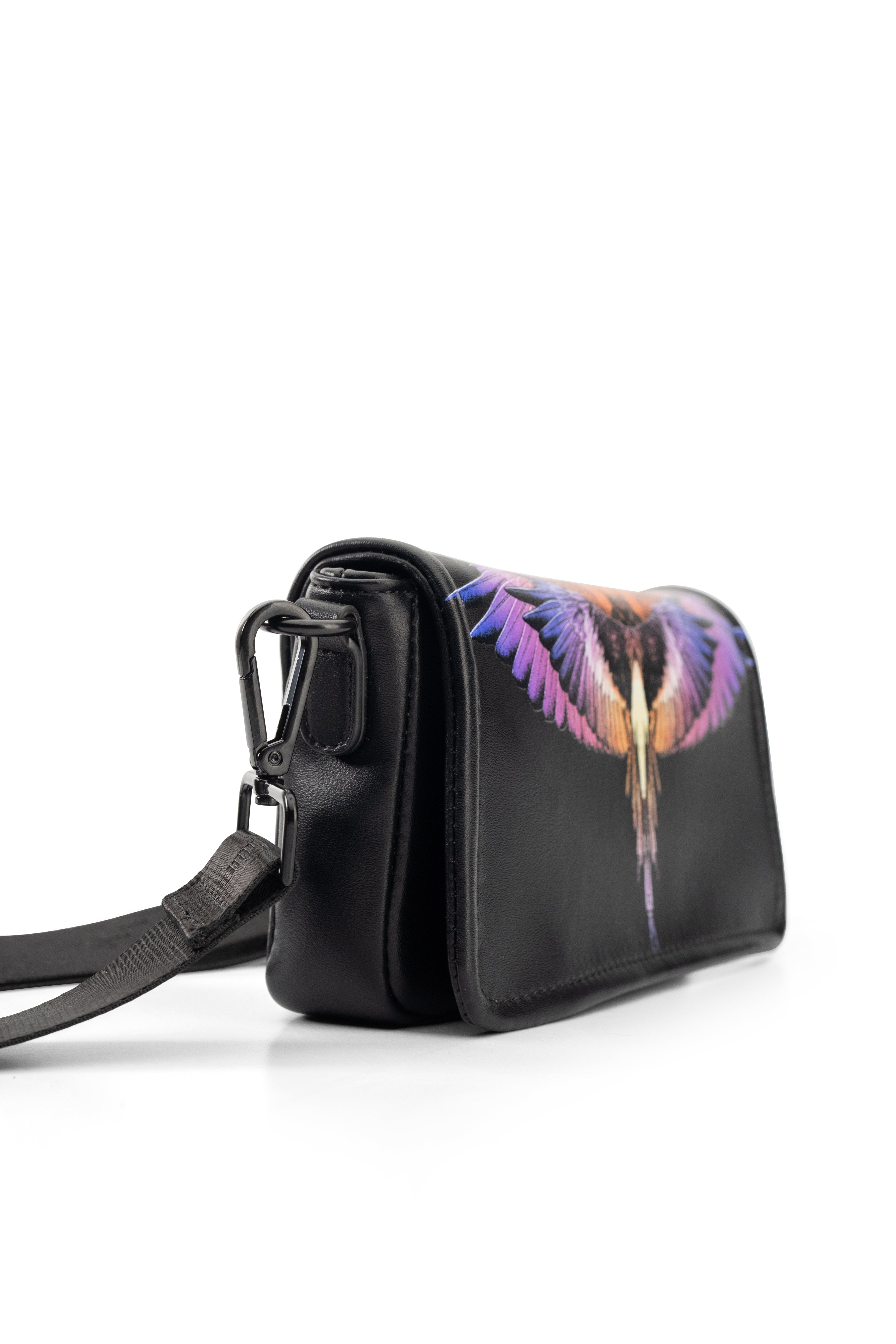County of Milan Mini Bag w/Strap Black/Orange Wings | COMAS260415