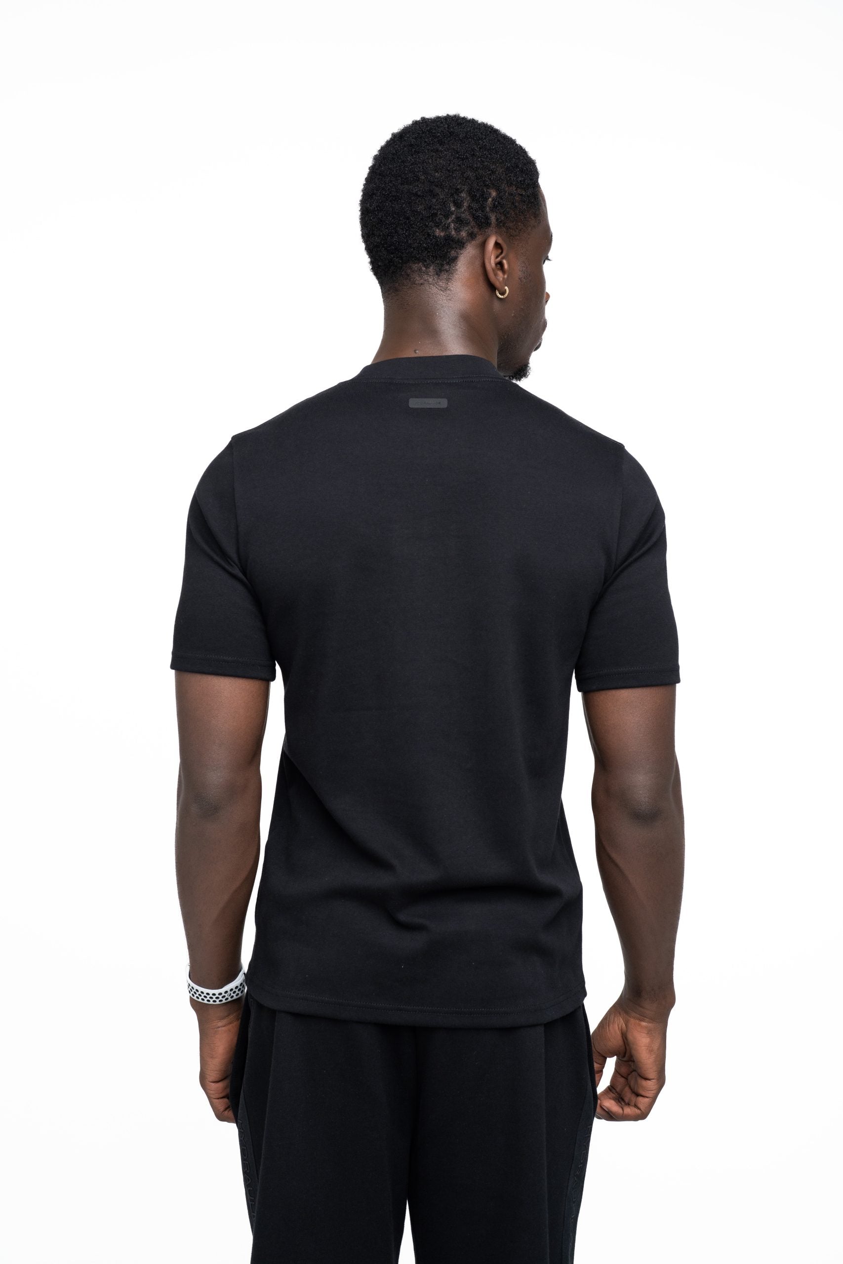 Hydraulics Men's Regular Fit Leather Badge T Shirt Black |