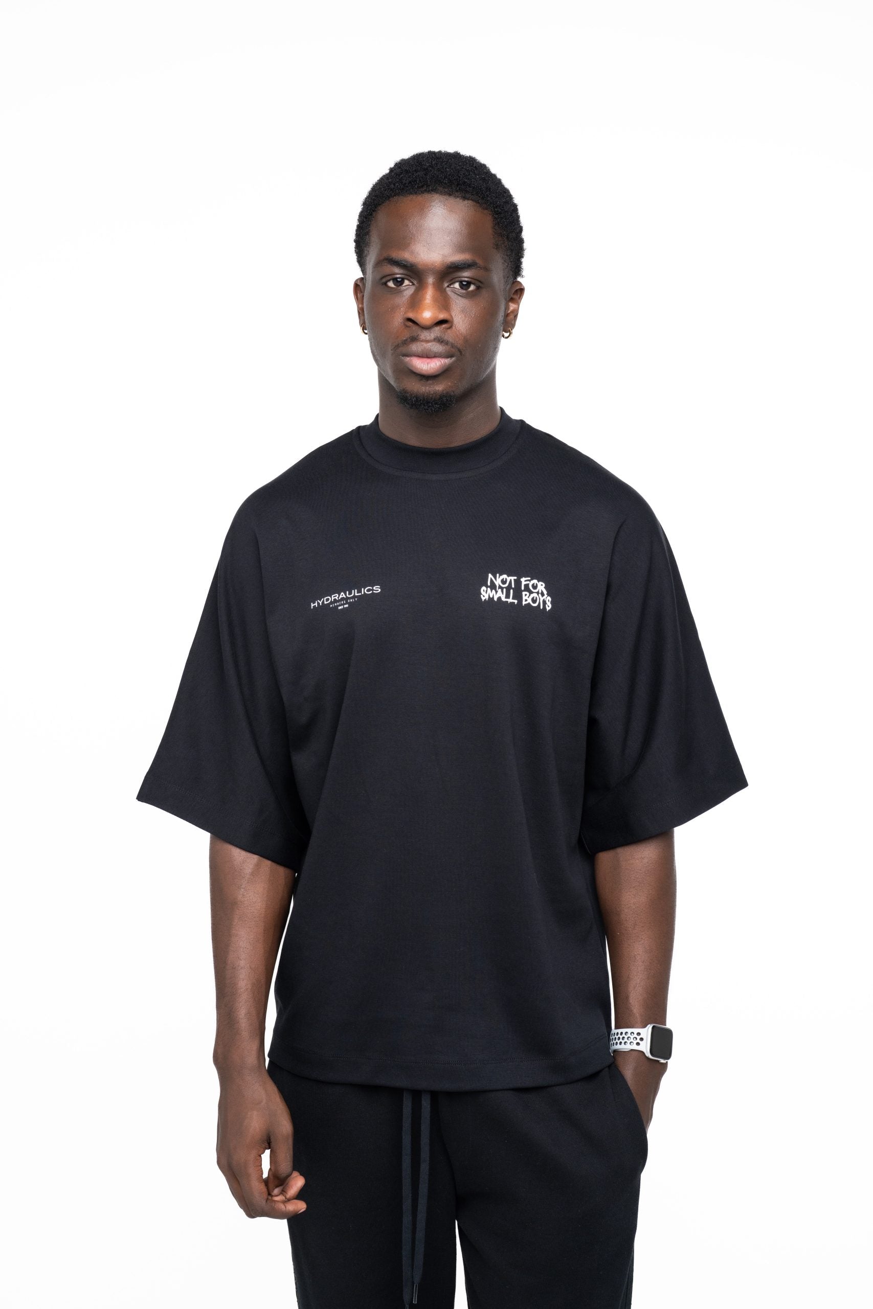 Hydraulics Men's Not For Small Boys Super Oversized T Shirt Black |