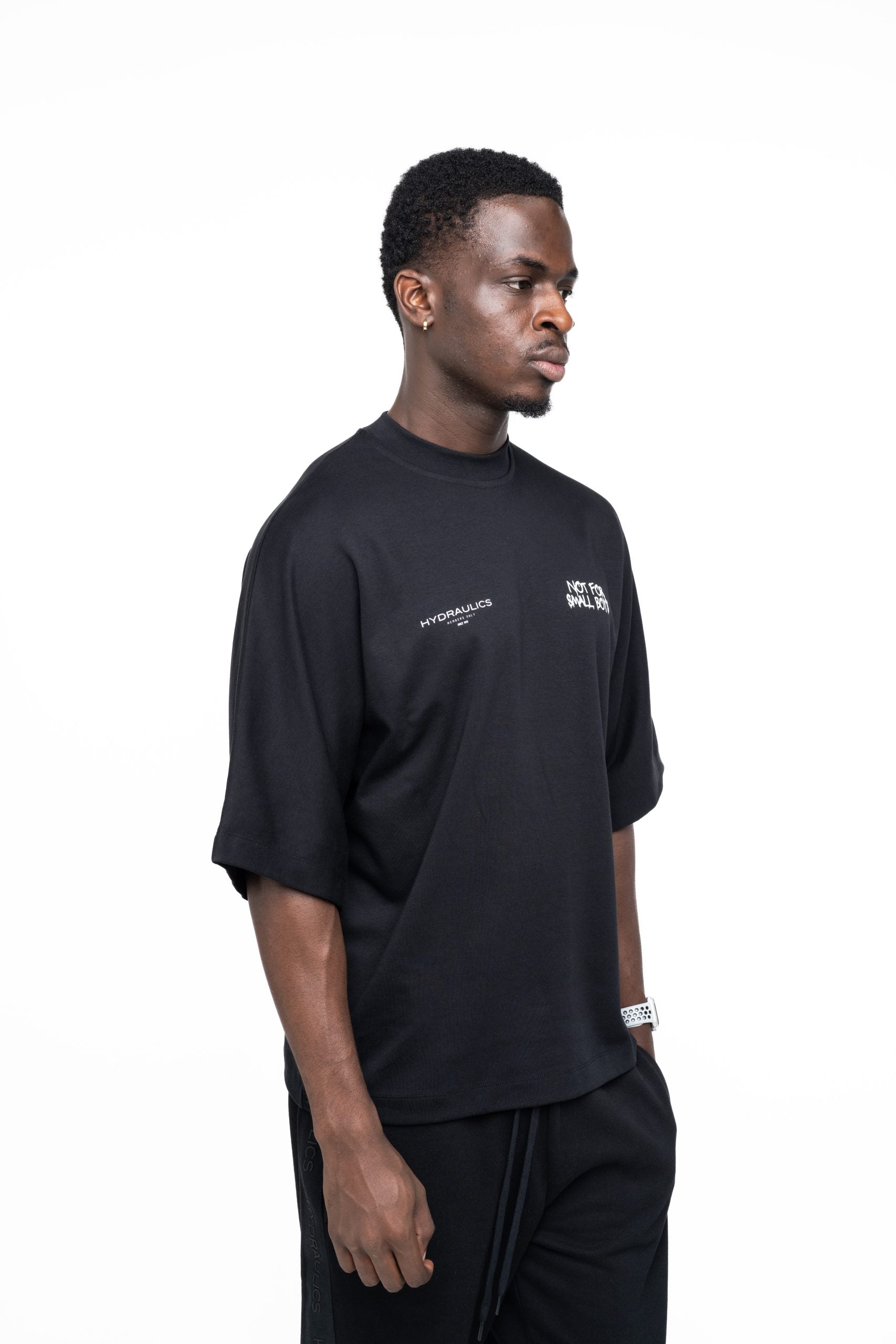 Hydraulics Men's Not For Small Boys Super Oversized T Shirt Black |