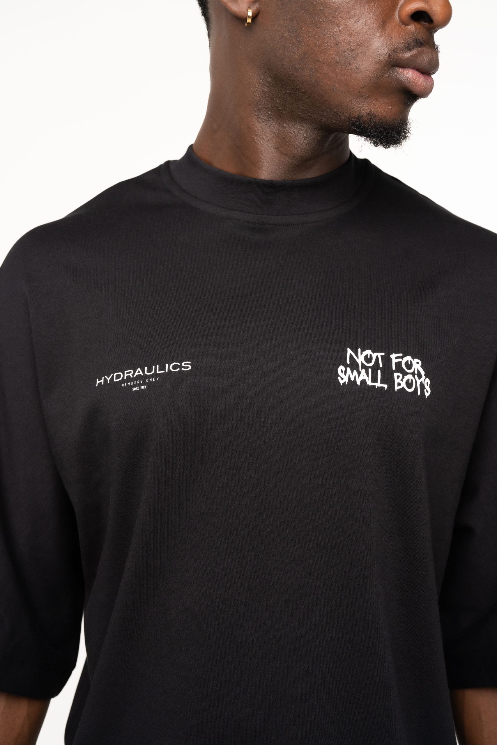 Hydraulics Men's Not For Small Boys Super Oversized T Shirt Black |