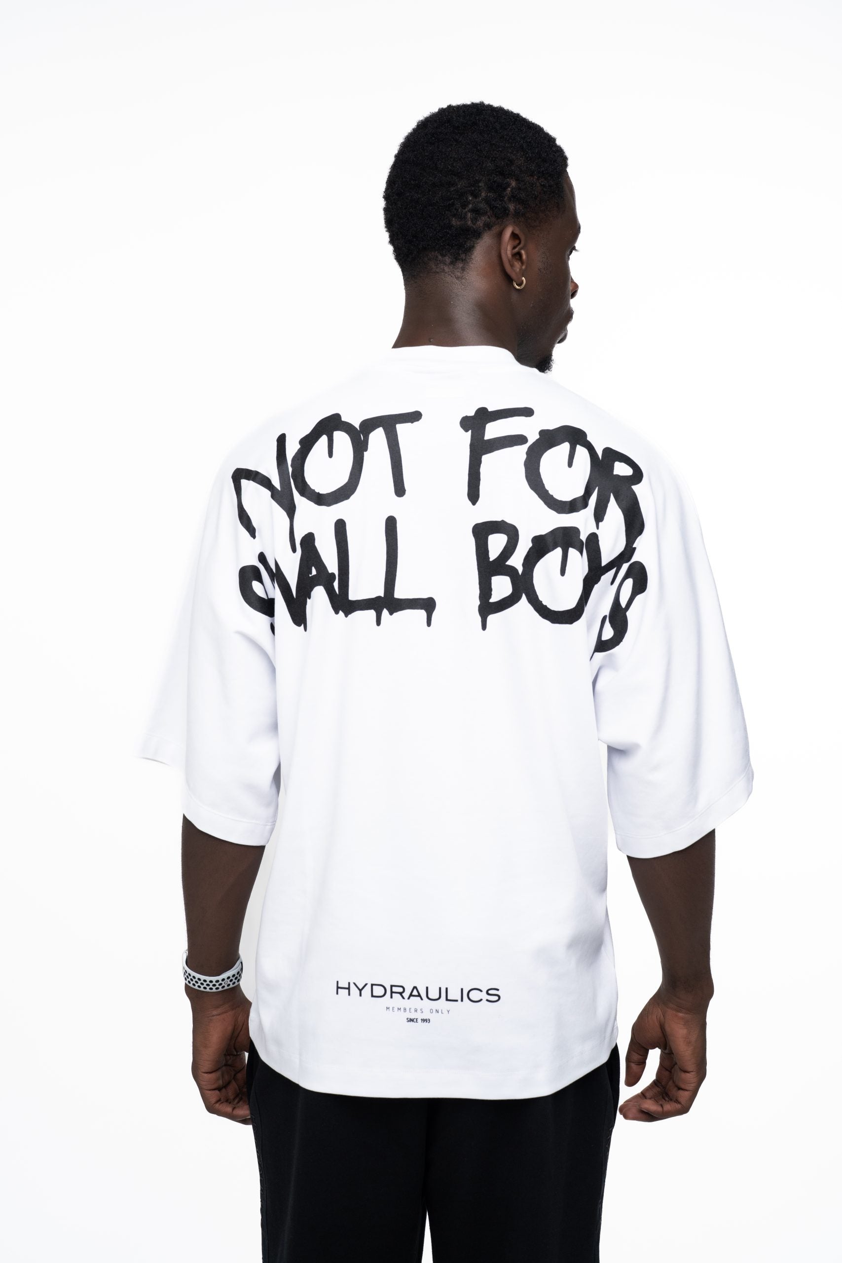 Hydraulics Men's Not For Small Boys Super Oversized T Shirt White |