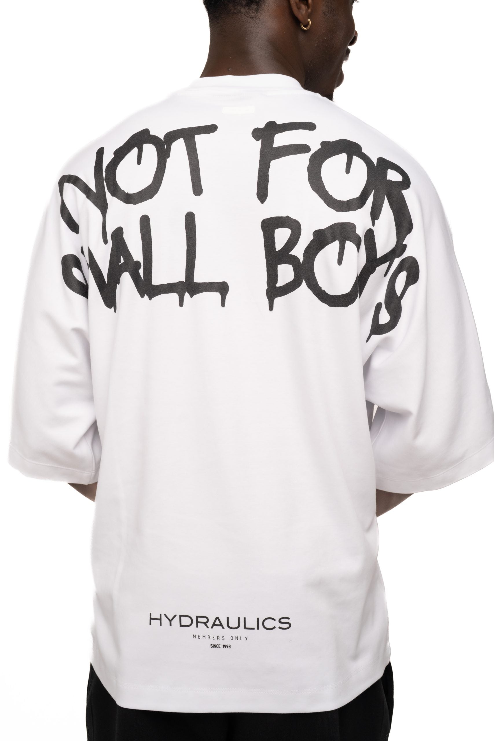 Hydraulics Men's Not For Small Boys Super Oversized T Shirt White |