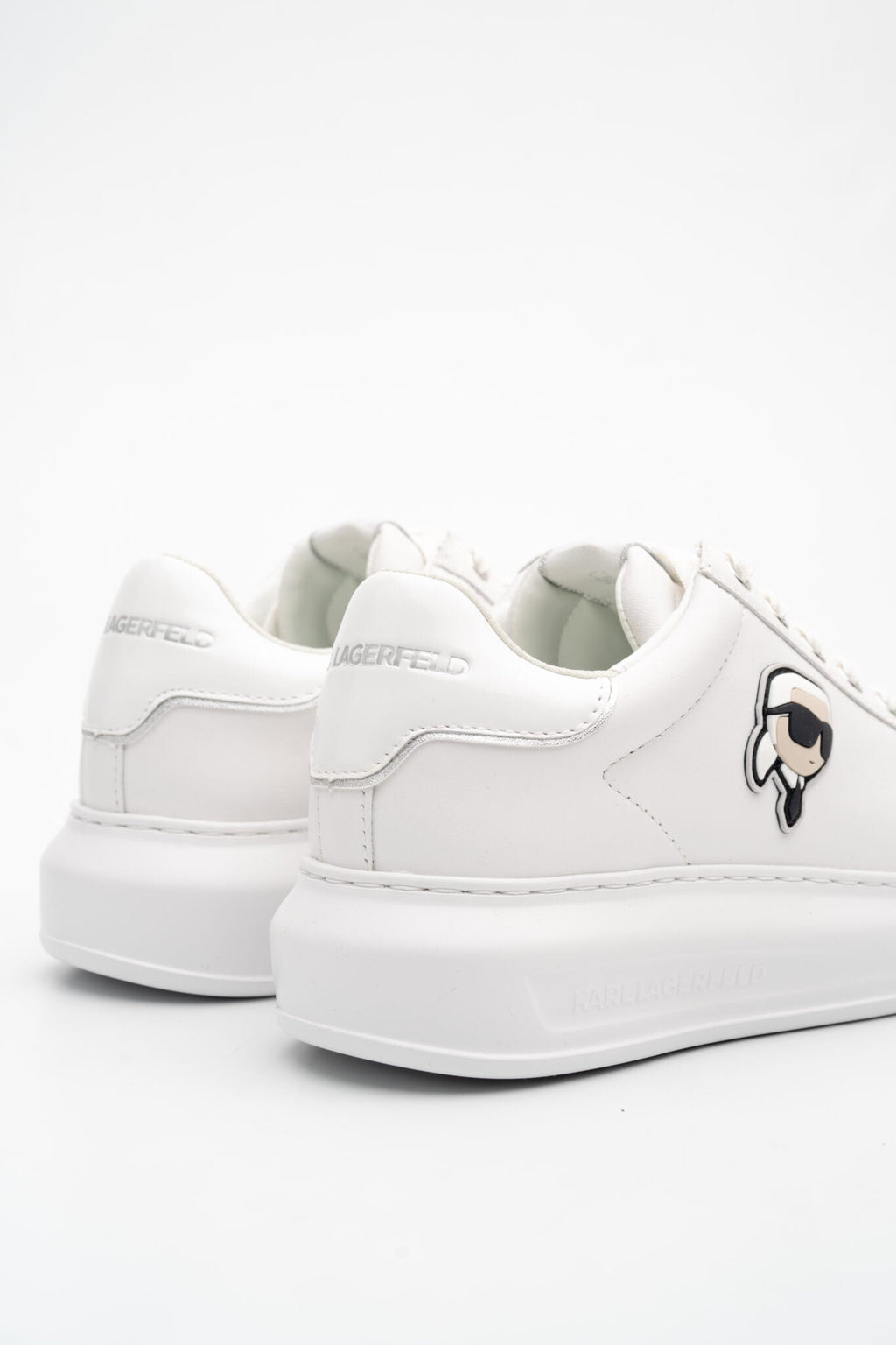 (Core) Karl Lagerfeld Ladies Kapri NFT Lo Lace White Lthr/ Mono KL62530N 01W