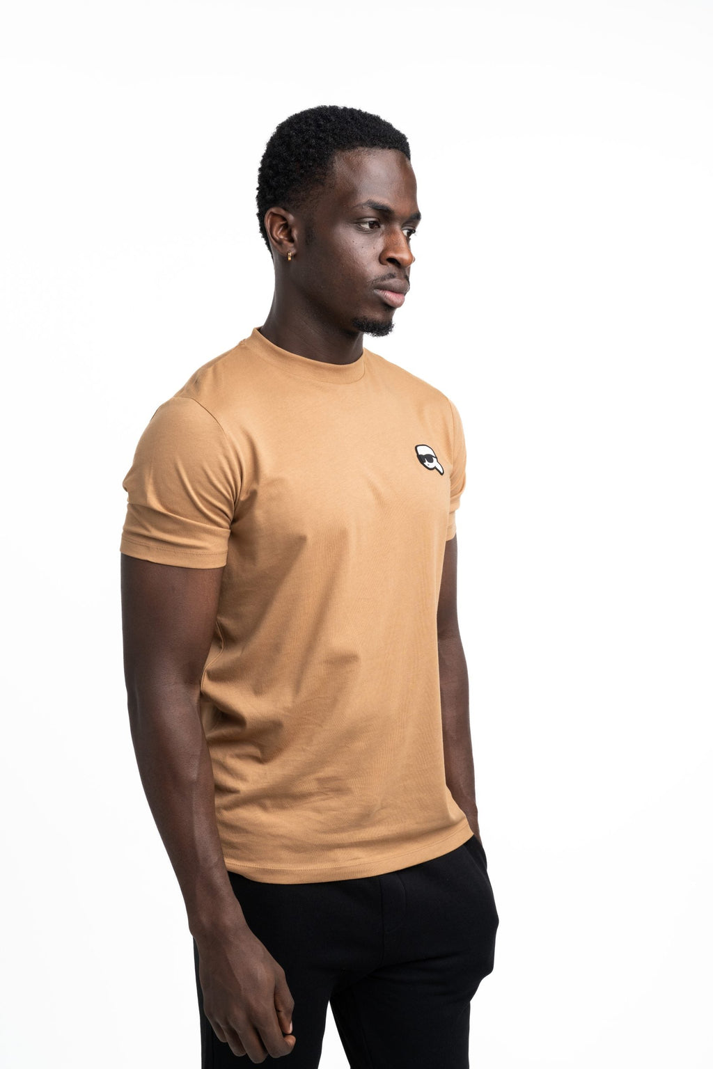 (Core) Karl Lagerfeld Men's T Shirt Crewneck Camel | 7557105612-430