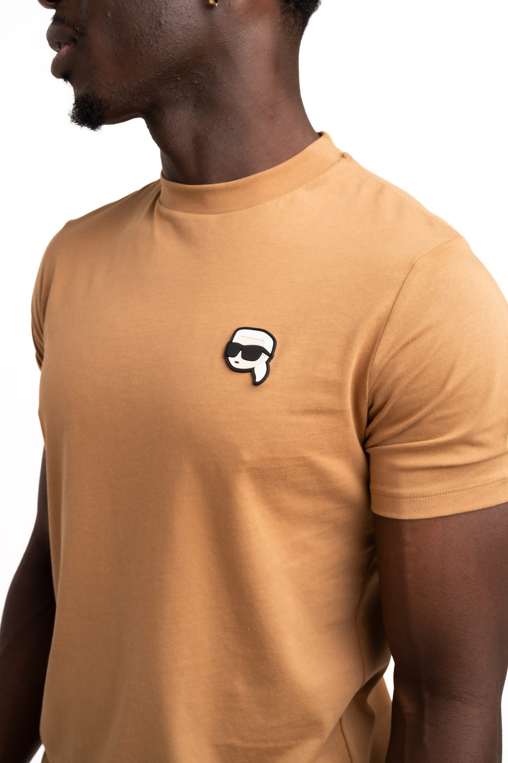 (Core) Karl Lagerfeld Men's T Shirt Crewneck Camel | 7557105612-430